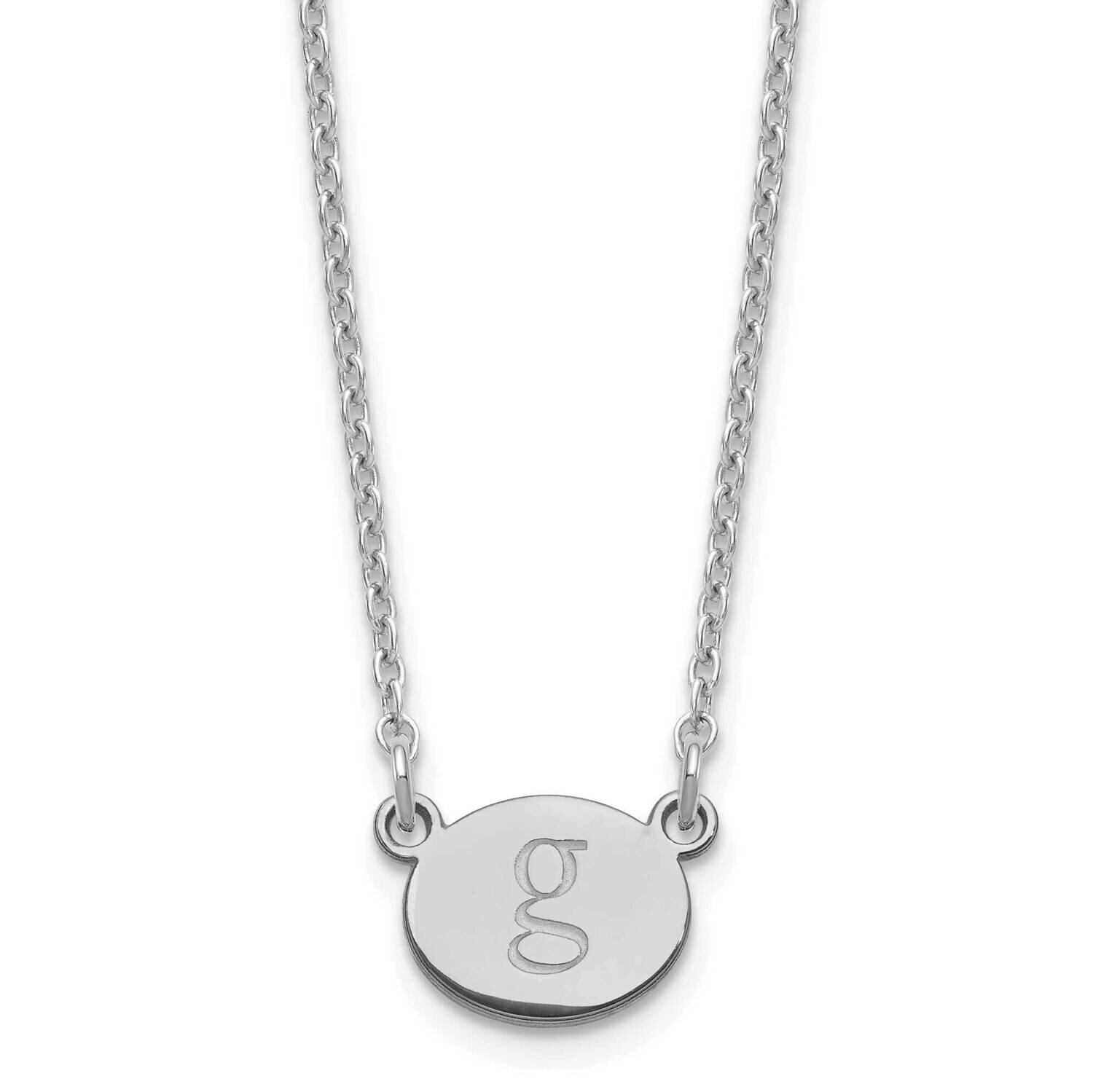 Initial Oval Necklace Sterling Silver Rhodium-plated XNA1348SS, MPN: XNA1348SS,