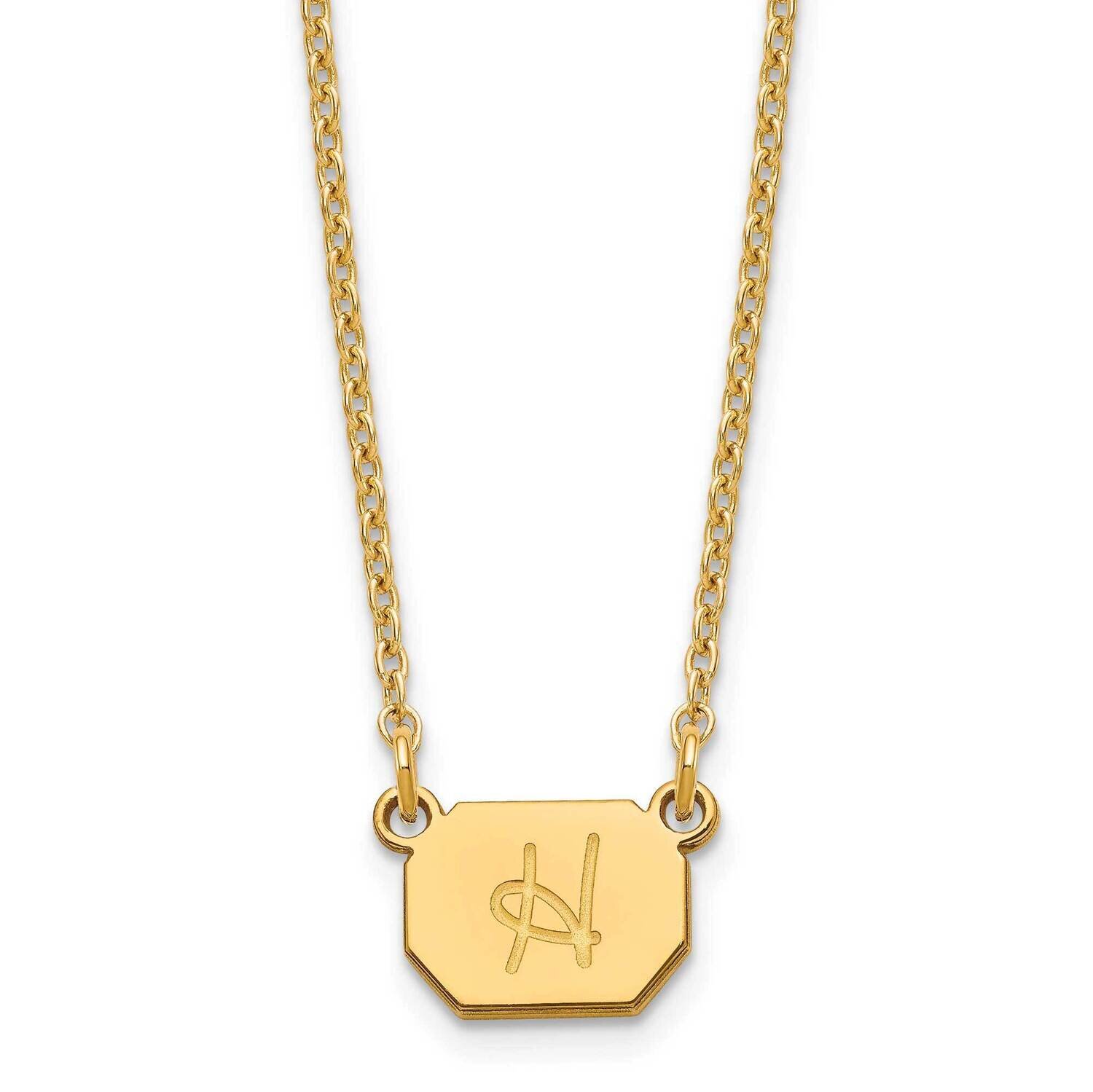Initial Octagon Necklace Sterling Silver Gold-plated XNA1349GP, MPN: XNA1349GP,