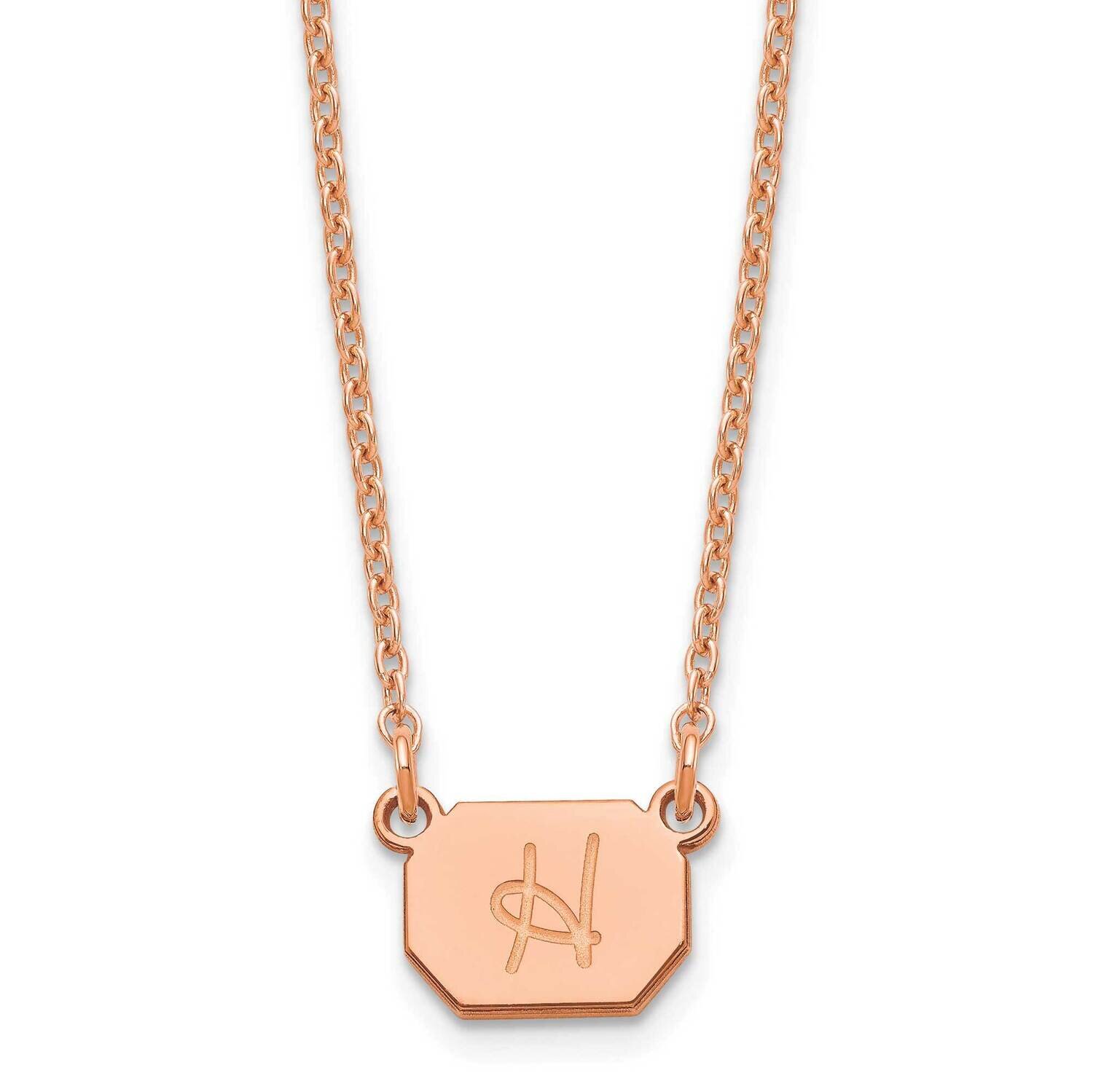 Initial Octagon Necklace Sterling Silver Rose-plated XNA1349RP, MPN: XNA1349RP,