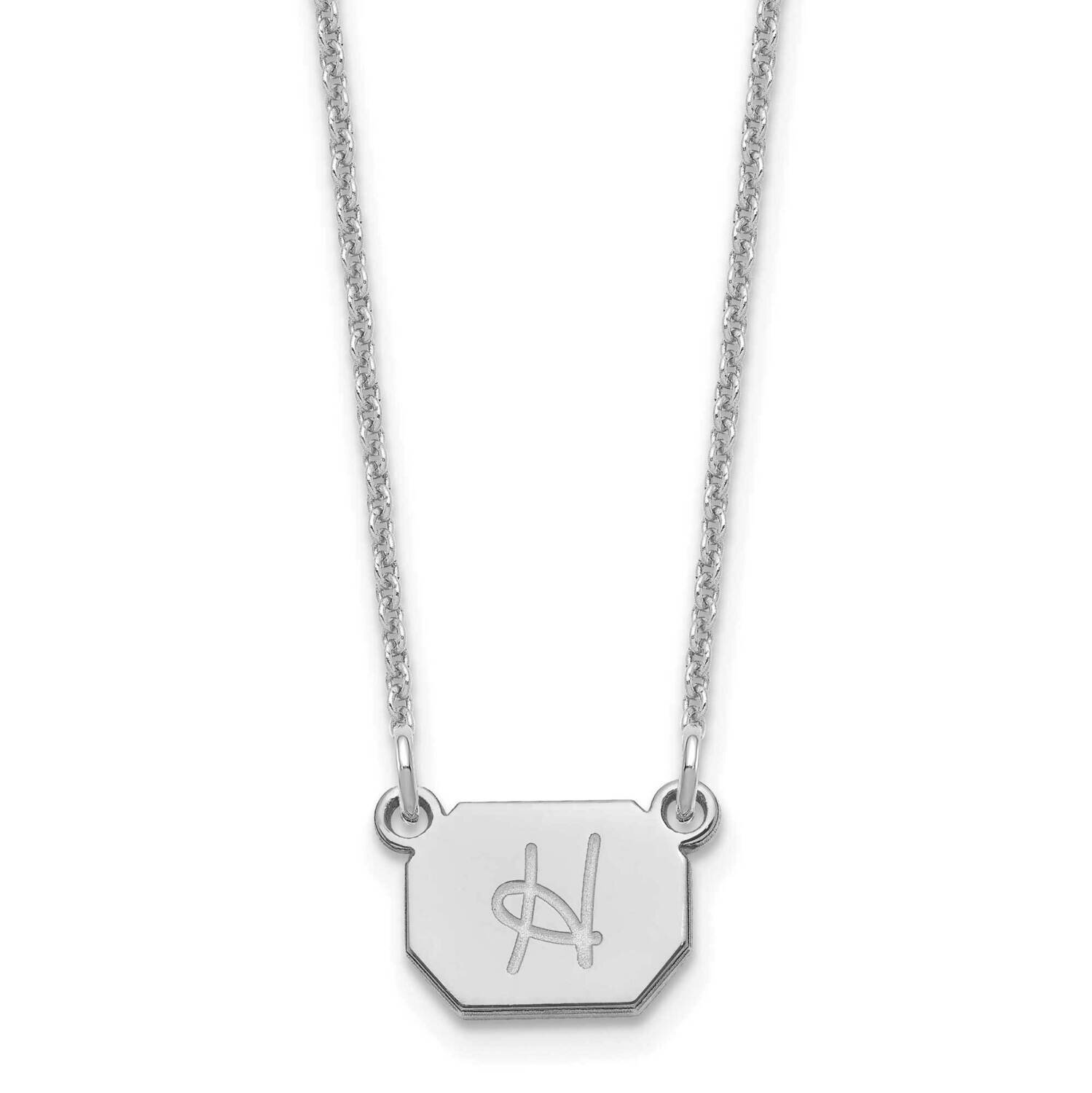 Initial Octagon Necklace 14k White Gold XNA1349W