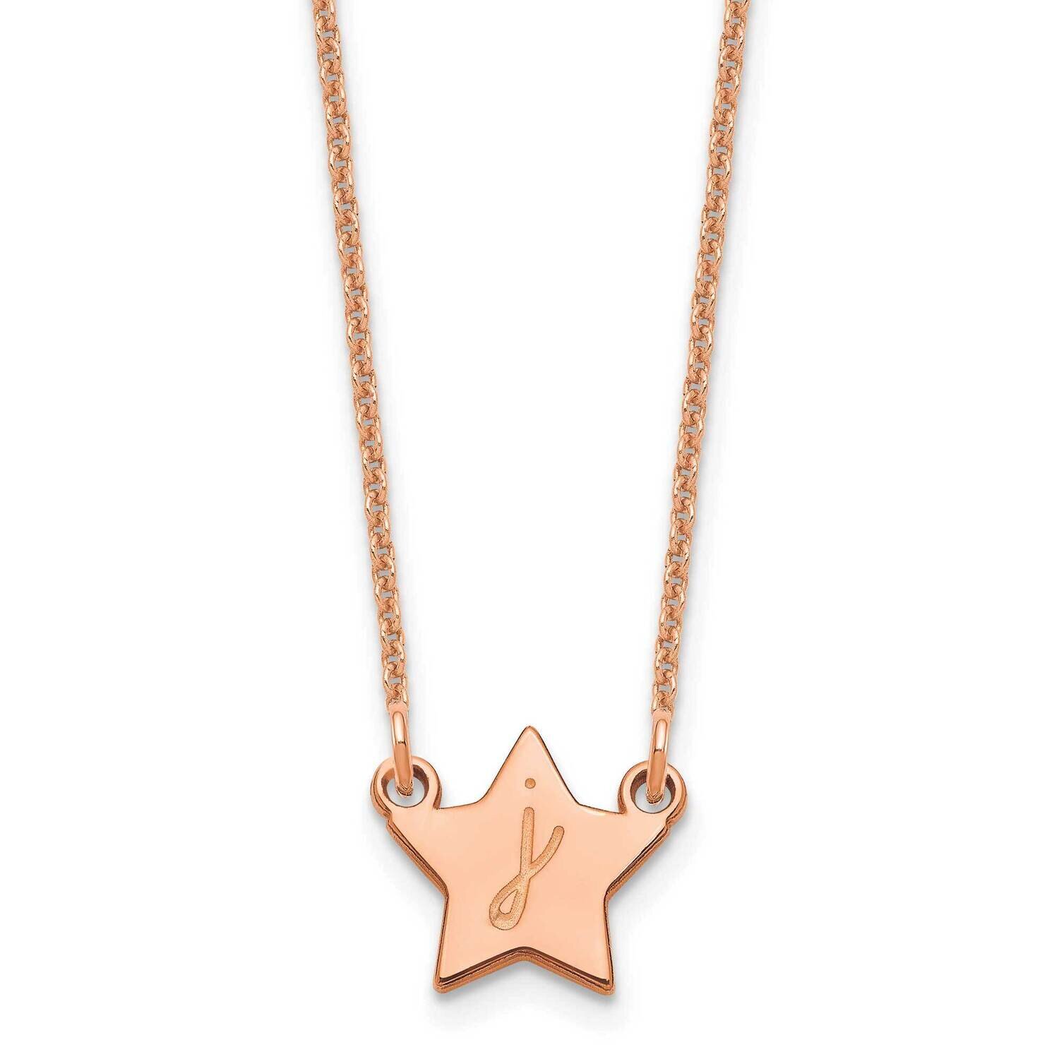 Initial Star Necklace 14k Rose Gold XNA1350R