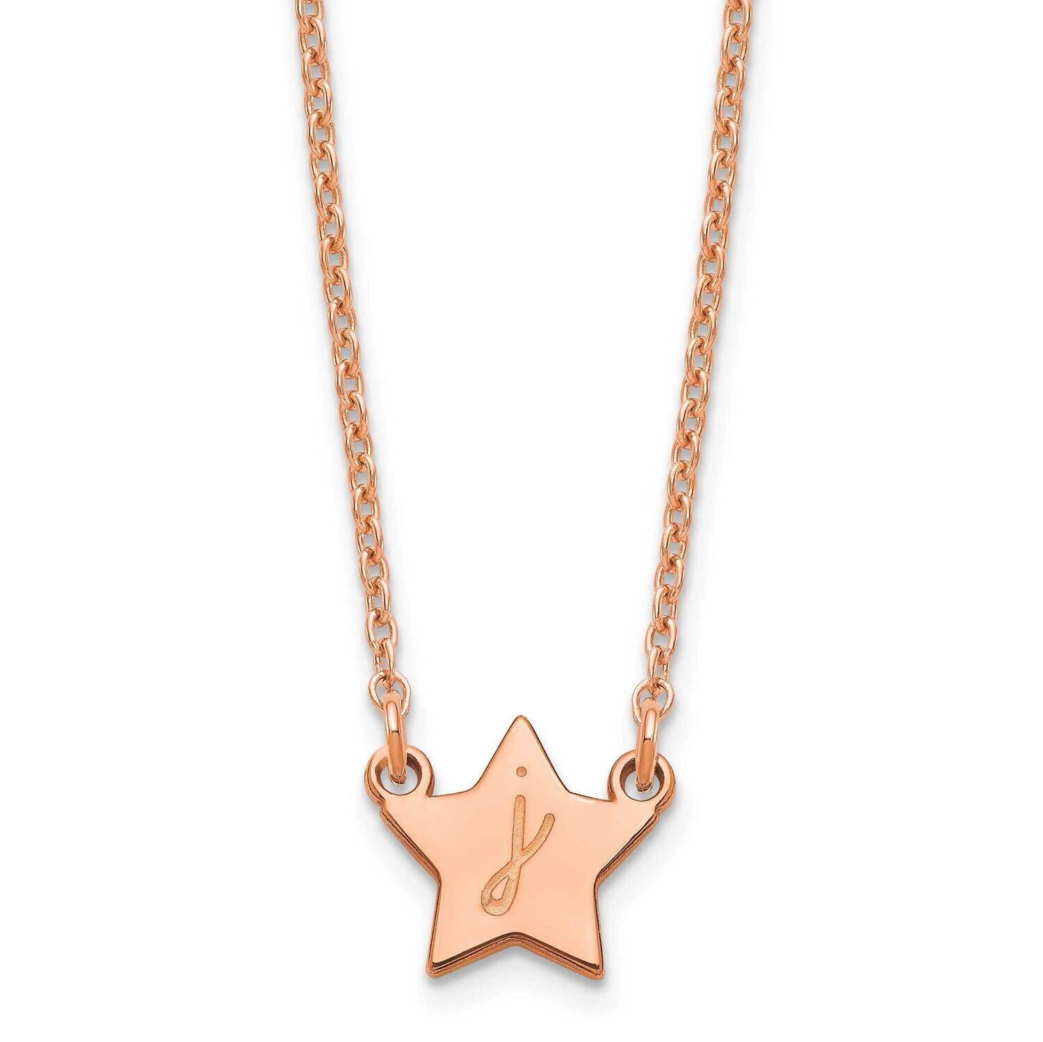 Initial Star Necklace Sterling Silver Rose-plated XNA1350RP, MPN: XNA1350RP,