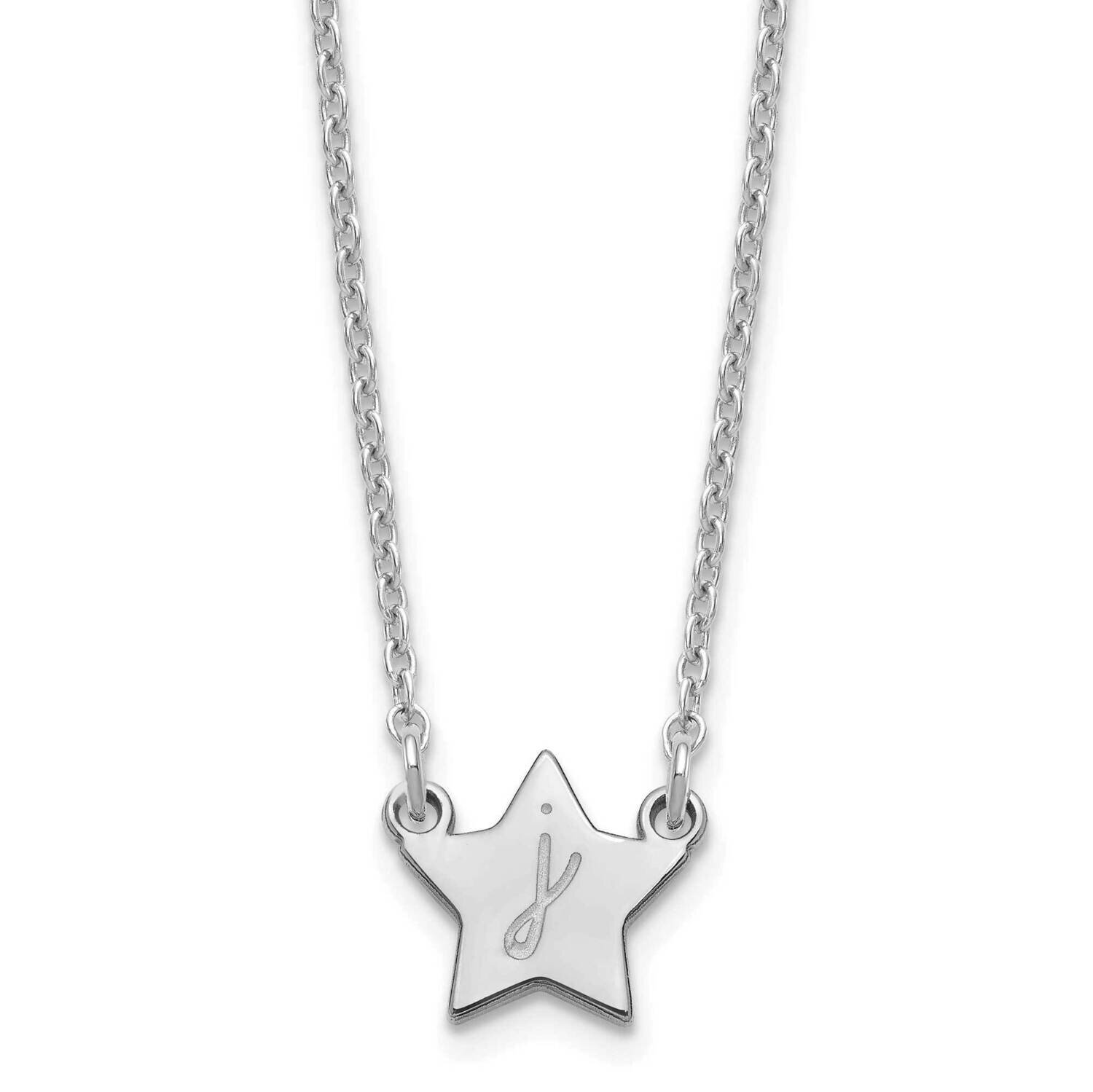 Initial Star Necklace Sterling Silver Rhodium-plated XNA1350SS, MPN: XNA1350SS,