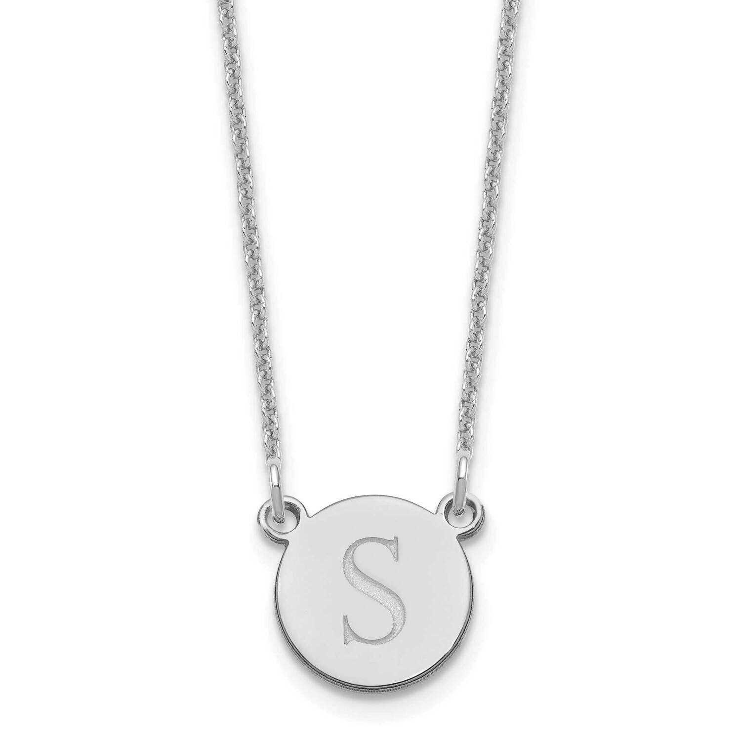 Initial Circle Necklace 14k White Gold XNA1351W, MPN: XNA1351W,