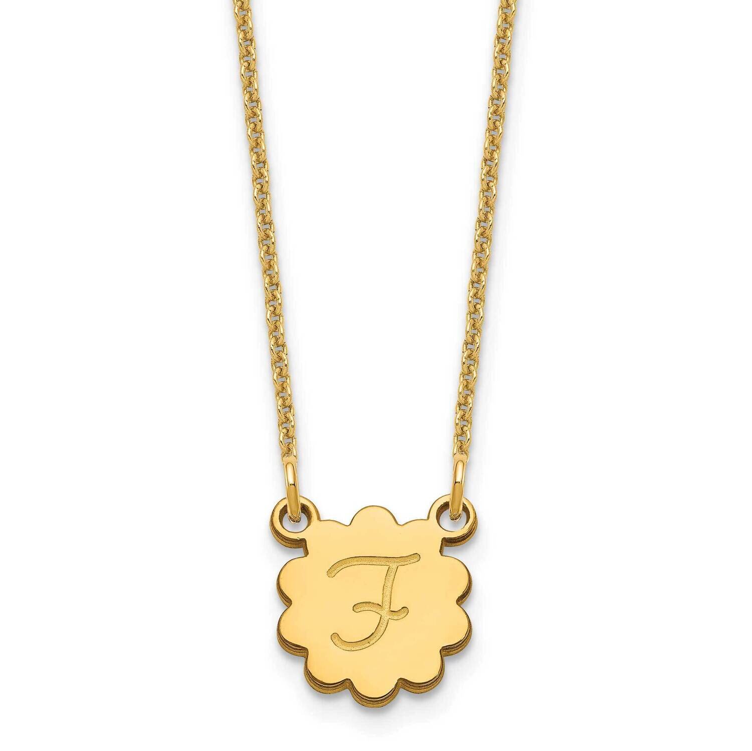 Initial Flower Necklace 14k Gold XNA1352Y, MPN: XNA1352Y,