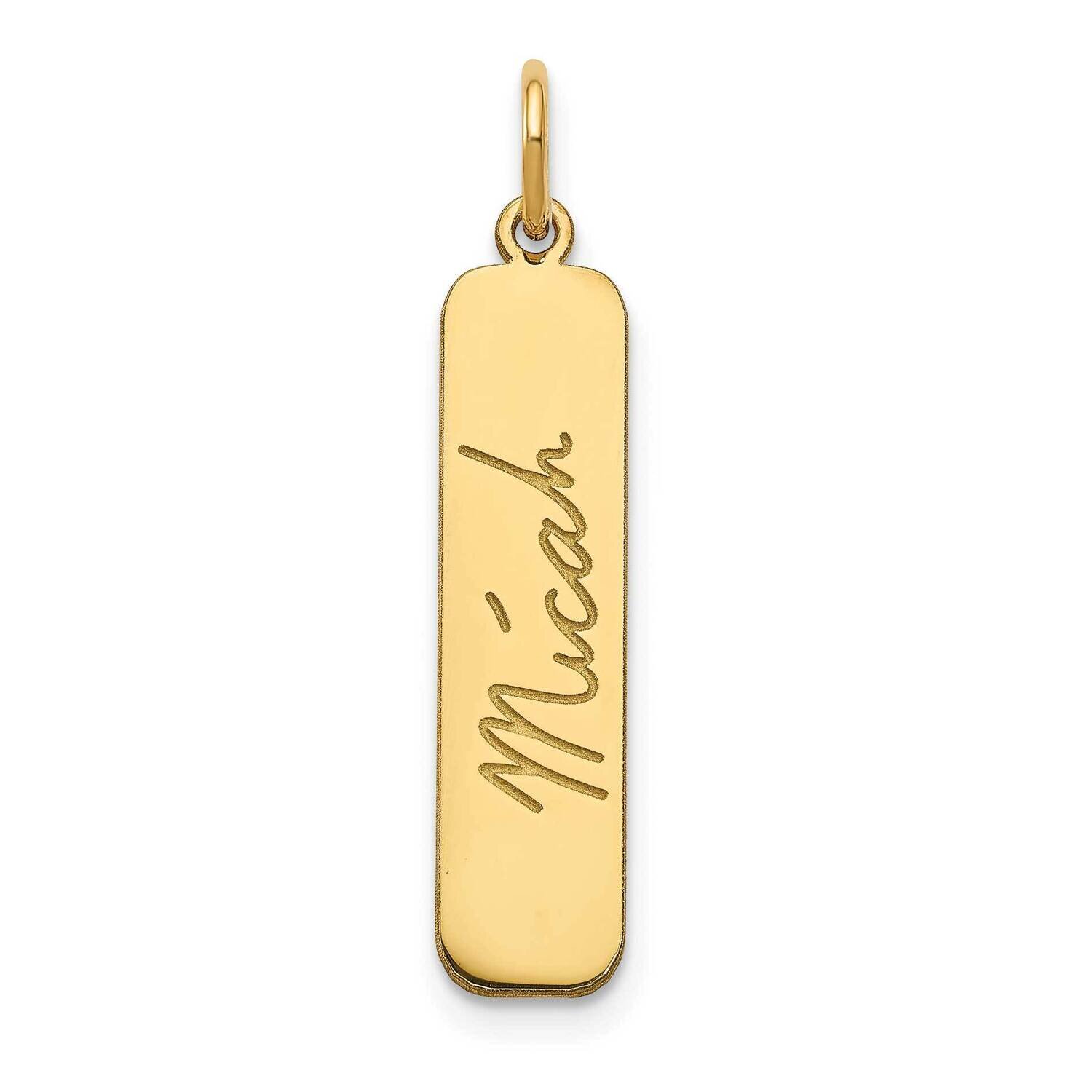 Signature Bar Charm Sterling Silver Gold-plated XNA1355GP