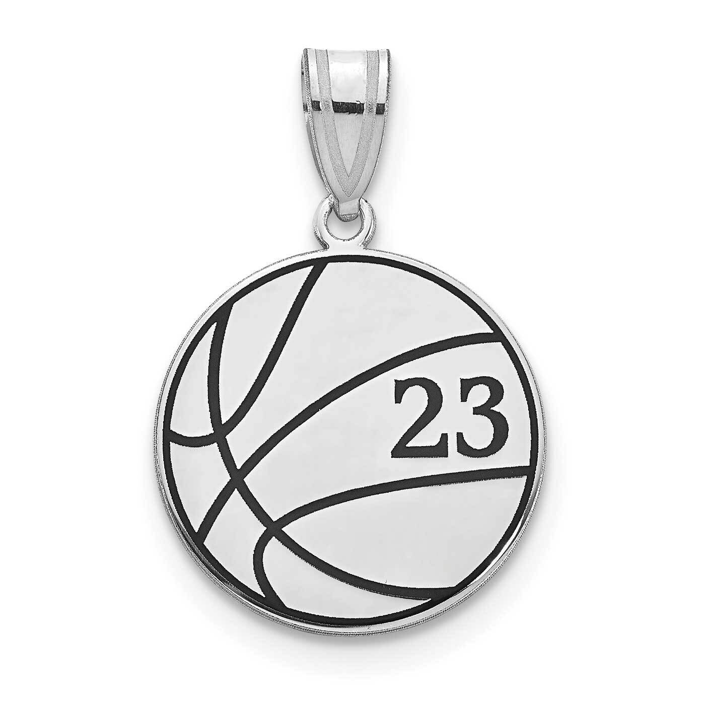 Personalized Basketball with Epoxy Pendant 14k White Gold XNA1362W, MPN: XNA1362W,