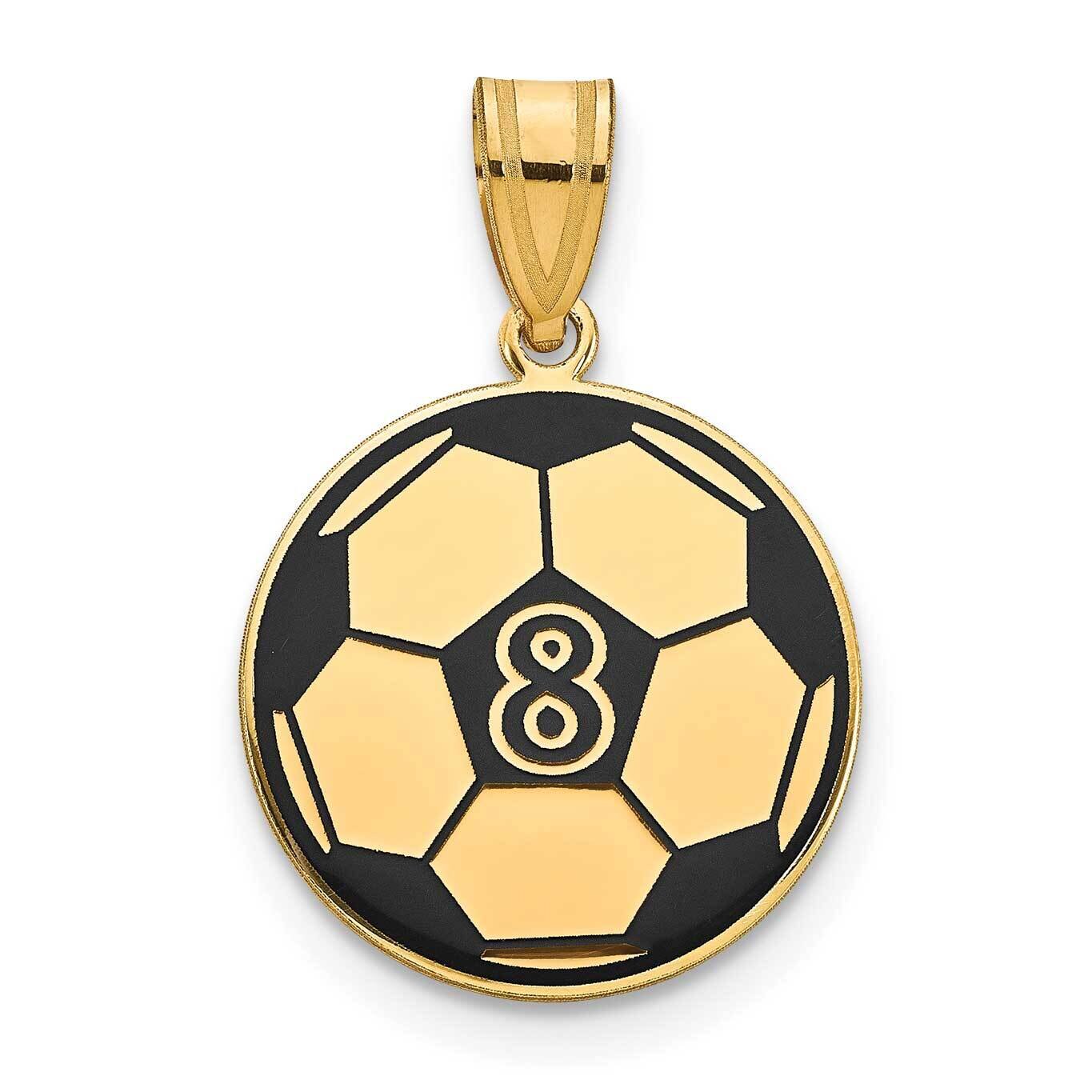Personalized Soccer Ball with Epoxy Pendant Sterling Silver Gold-plated XNA1365GP, MPN: XNA1365GP,