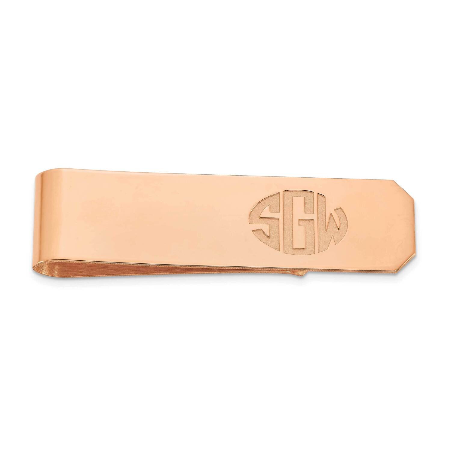 Recessed Letters Monogram Money Clip Sterling Silver Rose-plated XNA1366RP, MPN: XNA1366RP, 1911017…