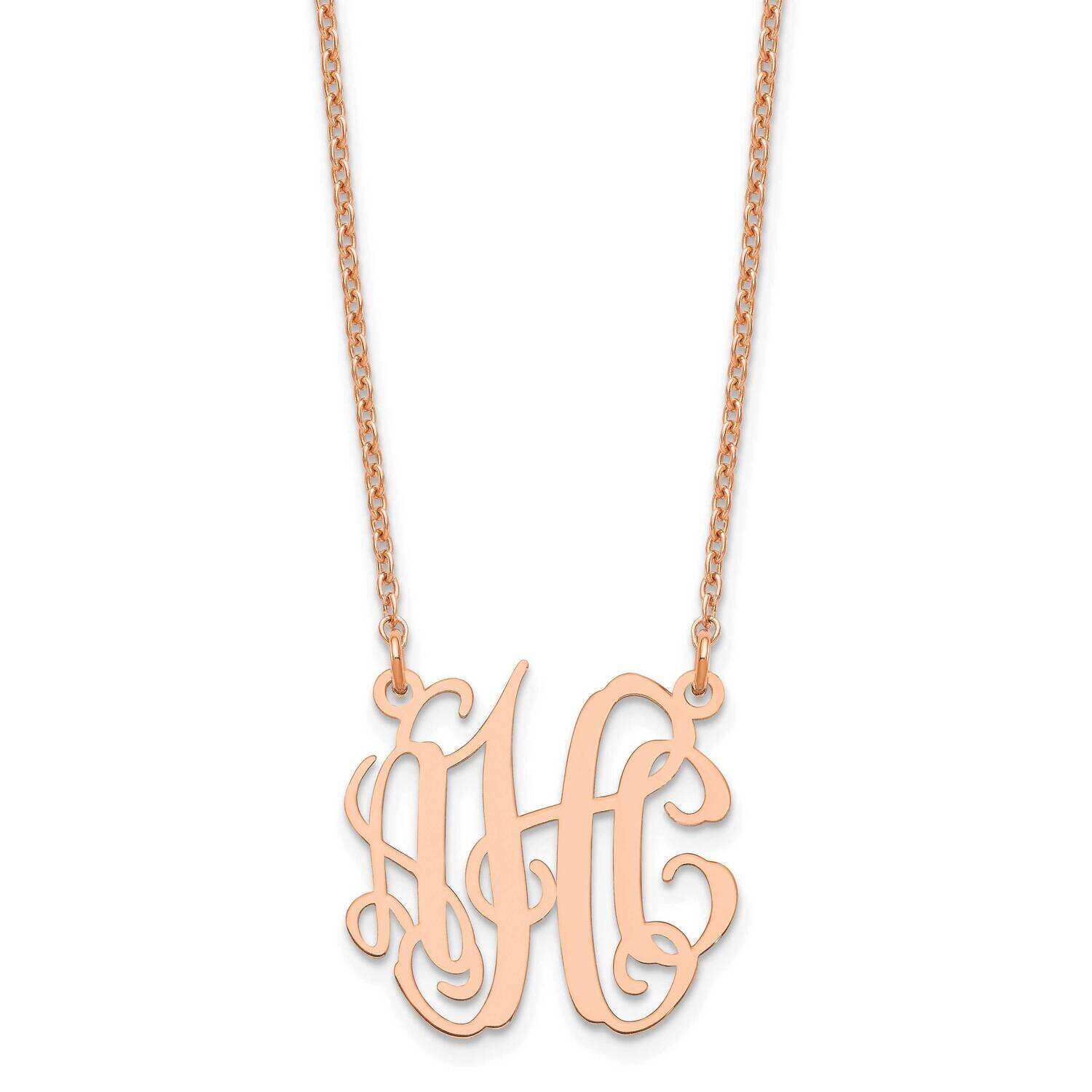 Extra Small Monogram Necklace Sterling Silver Rose-plated XNA546RP, MPN: XNA546RP,