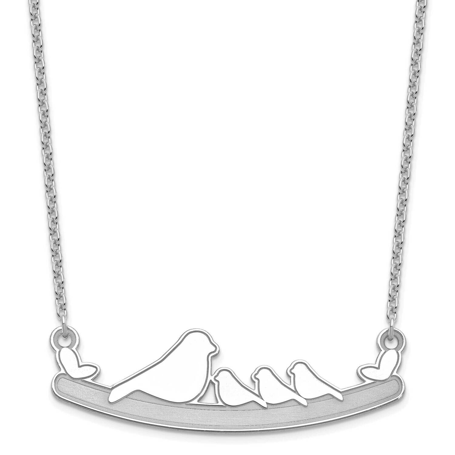 3 Children Bird Family Necklace Sterling Silver XNA675SS