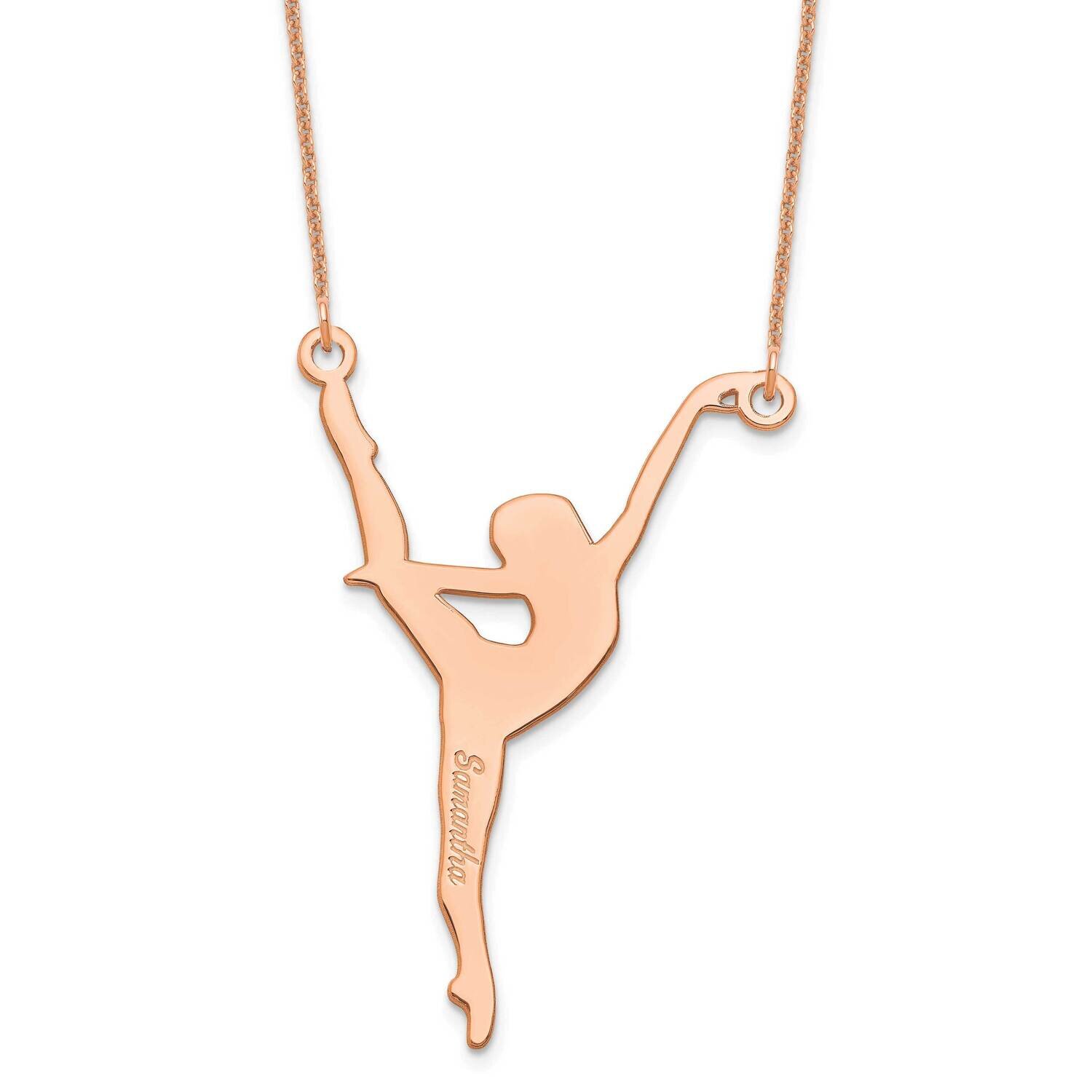 Personalized Dancer Necklace 14k Rose Gold XNA700R