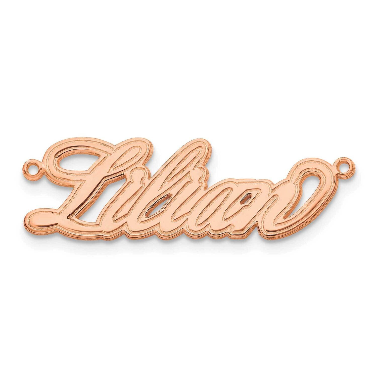 Etched Name Plate 14k Rose Gold XNA835R