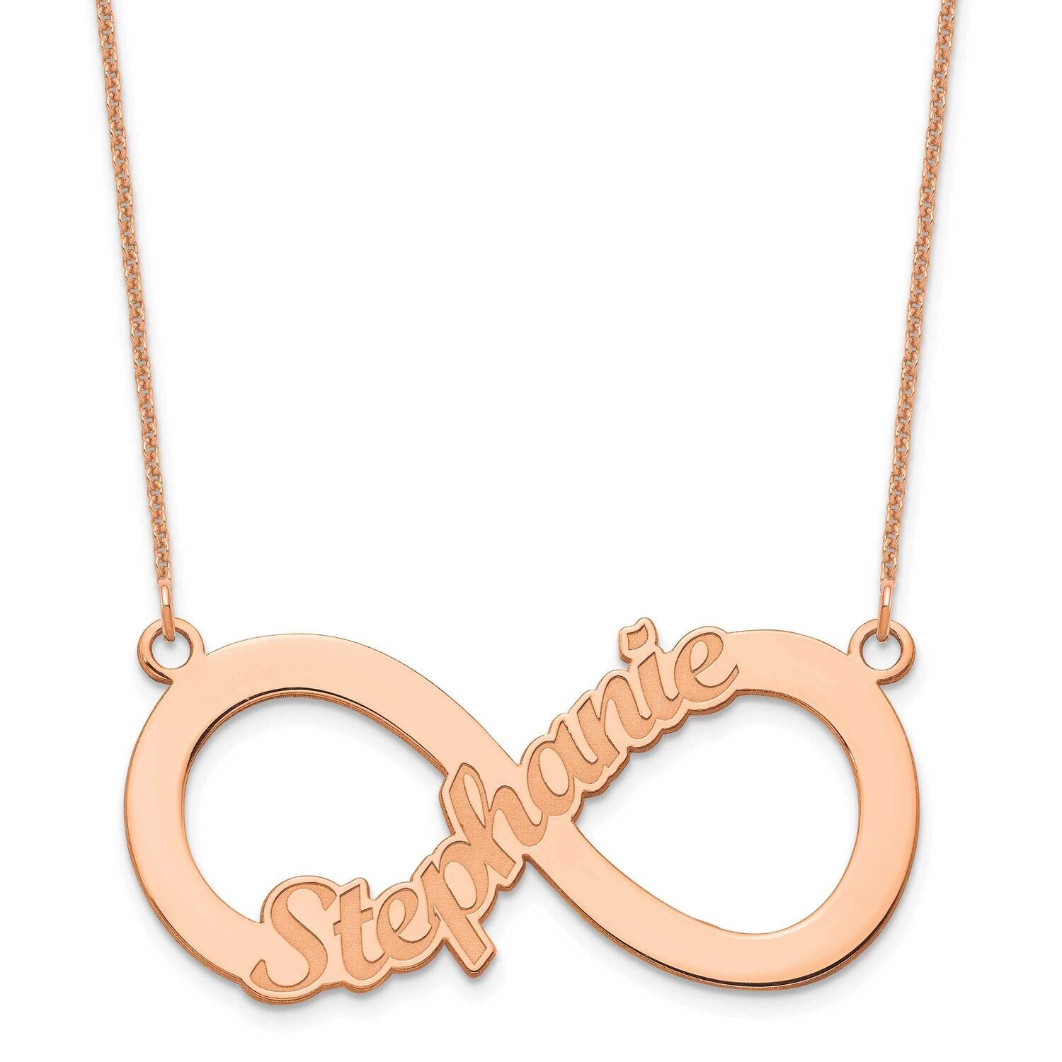 1 Name Infinity Necklace 14k Rose Gold XNA961R