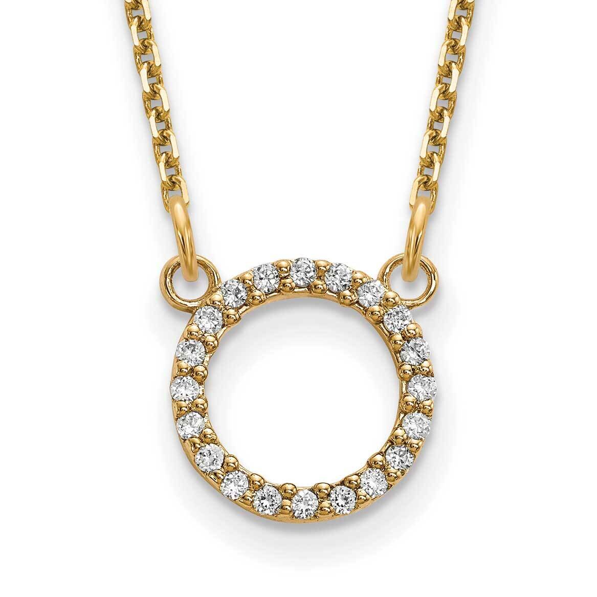 Diamond Open Circle Necklace 14k Gold XP5027VS