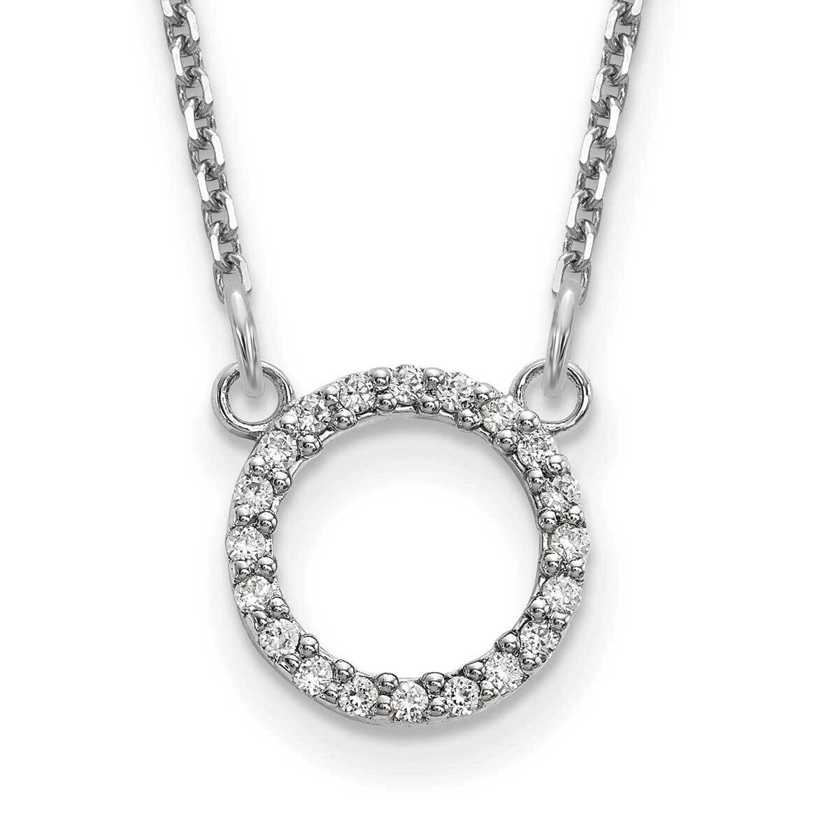 Diamond Open Circle Necklace 14k White Gold XP5027WVS