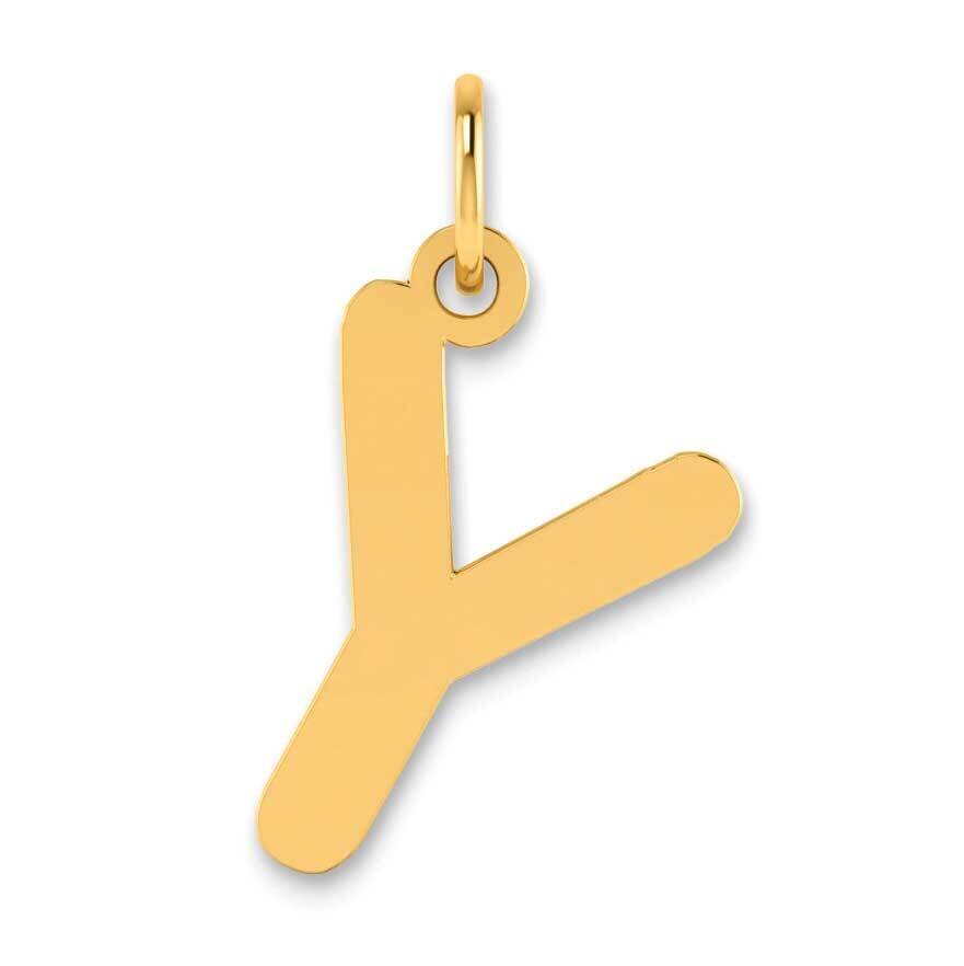 Bubble Letter Y Initial Pendant 14k Gold Polished YC1441Y