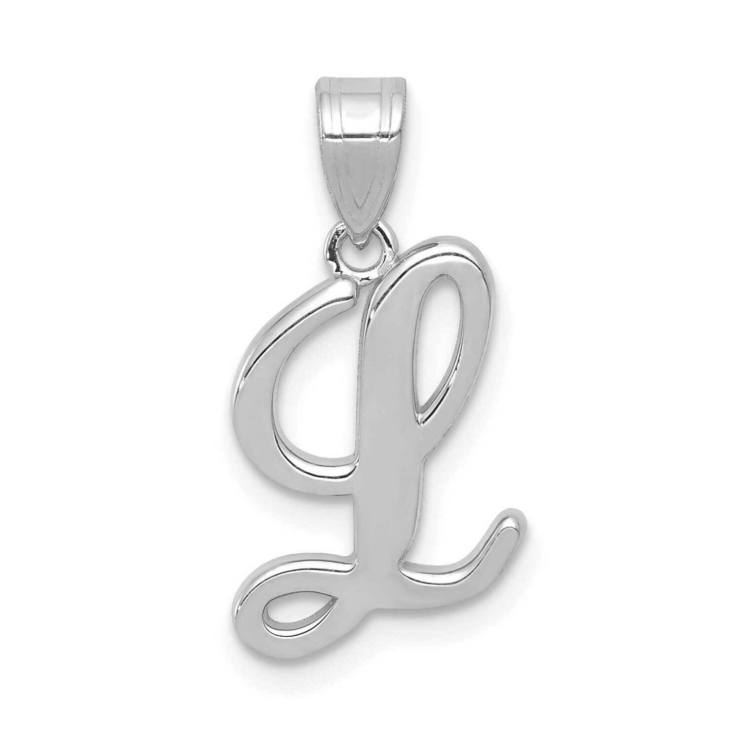 Script Letter L Initial Pendant 14k White Gold YC993WL, MPN: YC993WL, 196904069936
