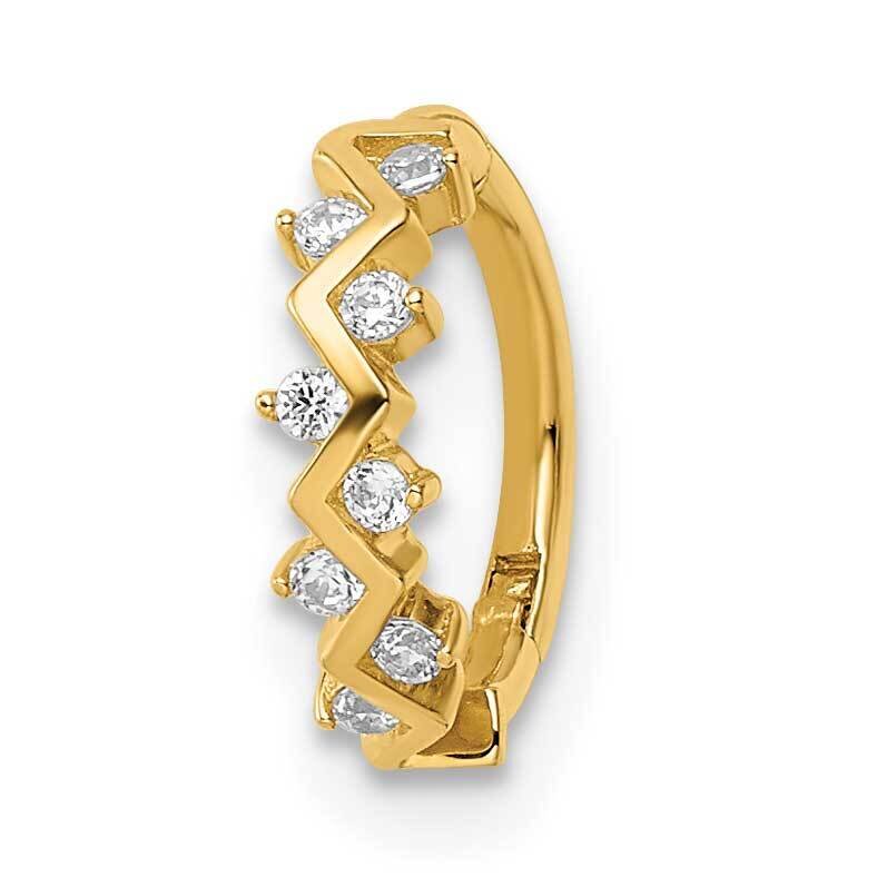 Cartilage Ring 14k Gold CZ Diamond BD193, MPN: BD193,