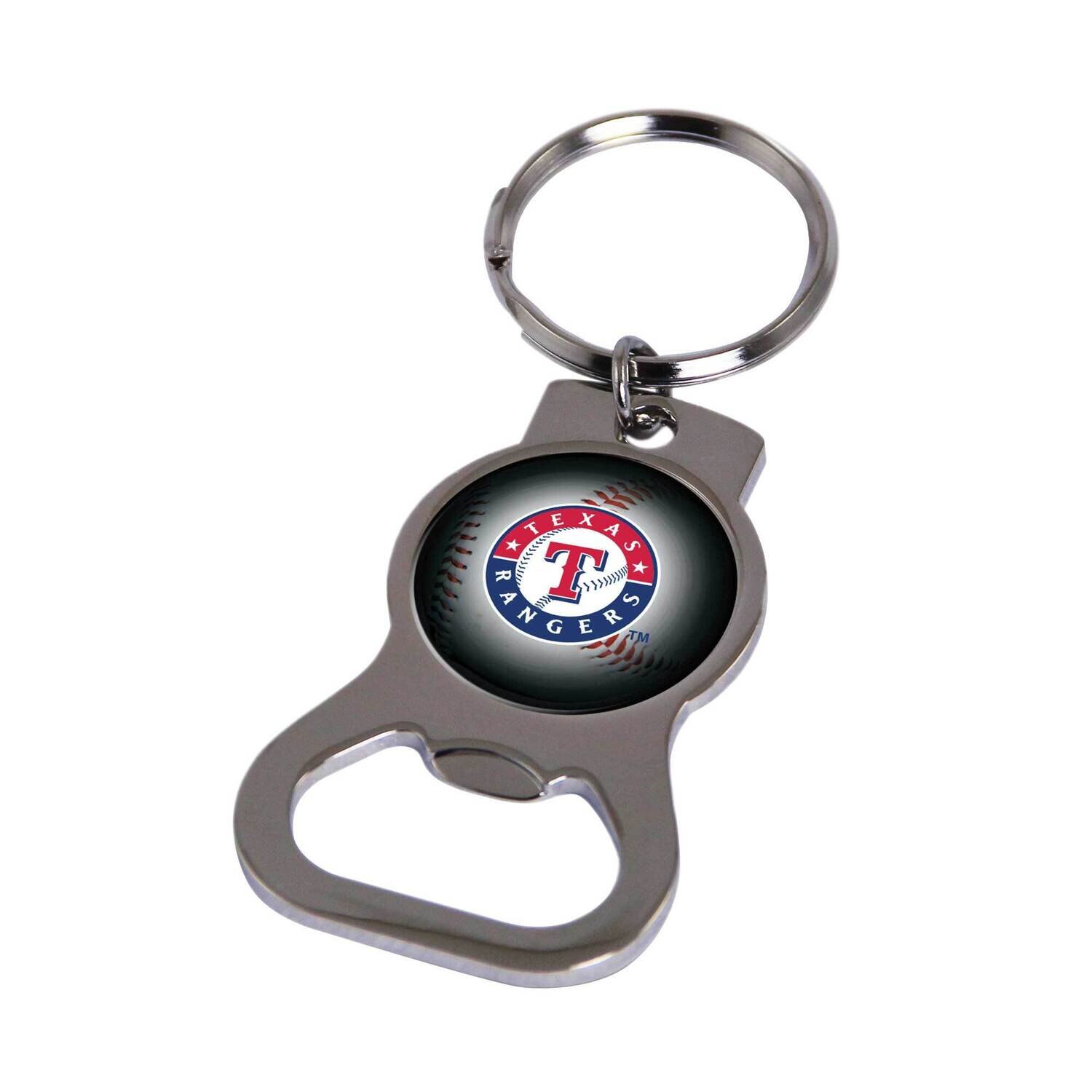 MLB Texas Rangers Bottle Opener Key Ring By Rico Industries GC6327