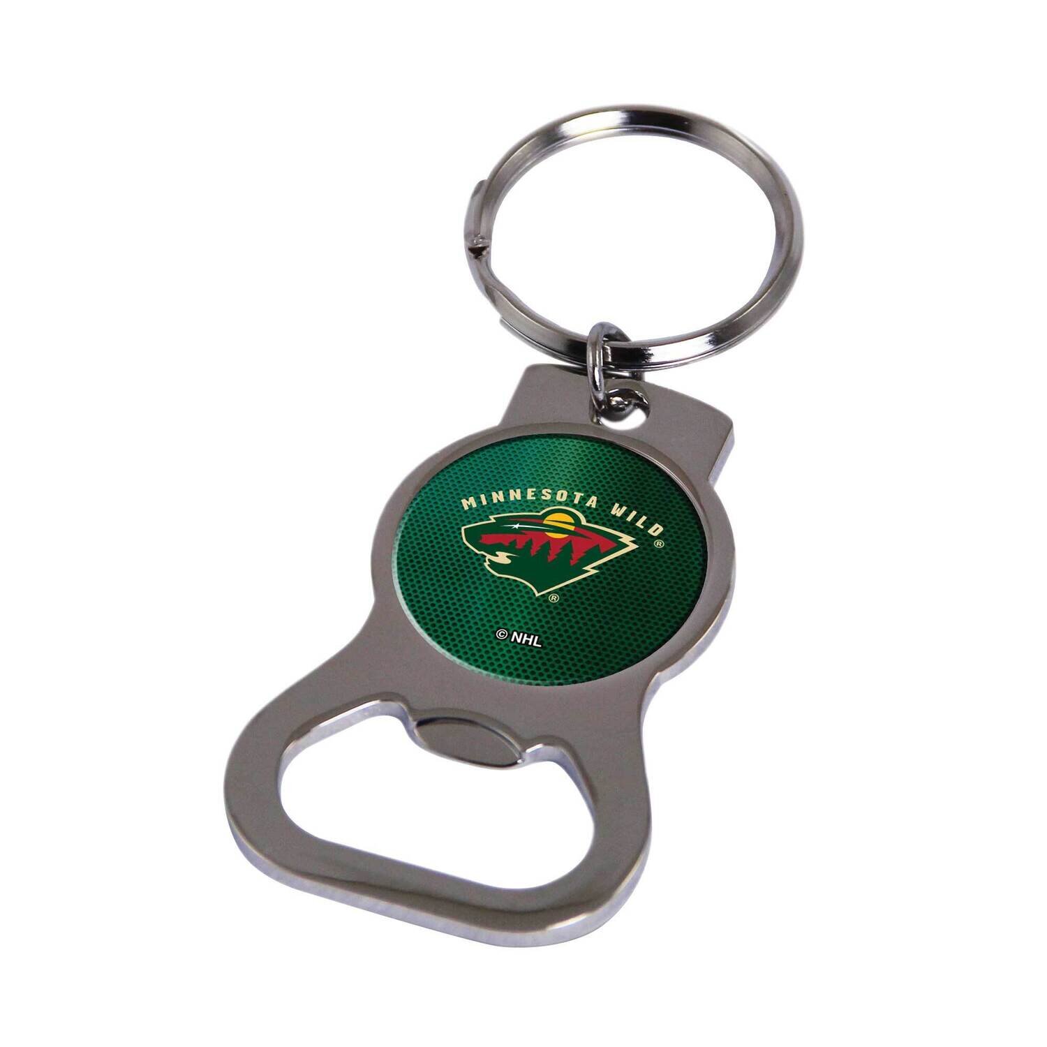 NHL Minnesota Wild Bottle Opener Key Ring By Rico Industries GC6373
