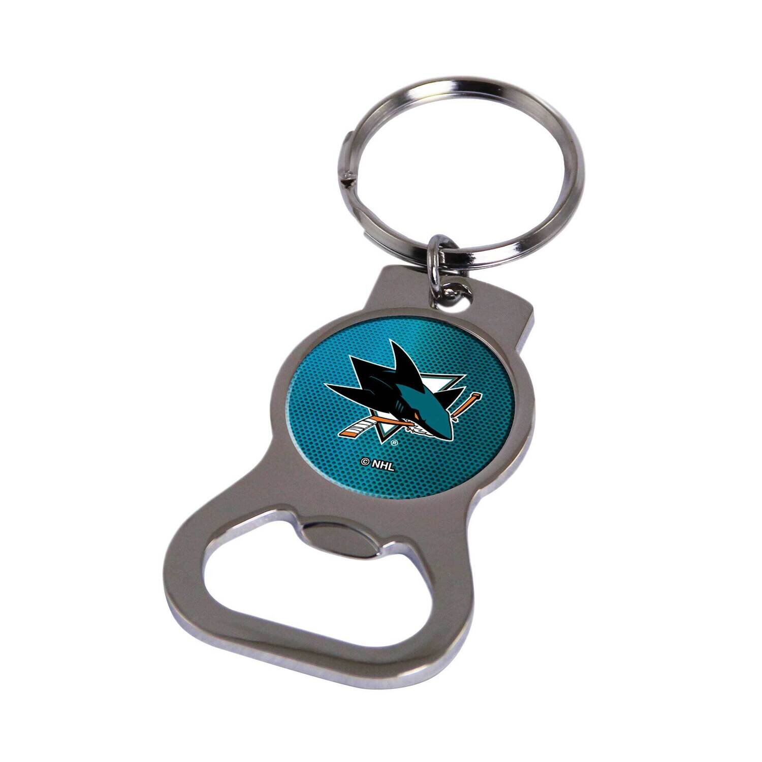 NHL San Jose Sharks Bottle Opener Key Ring By Rico Industries GC6382