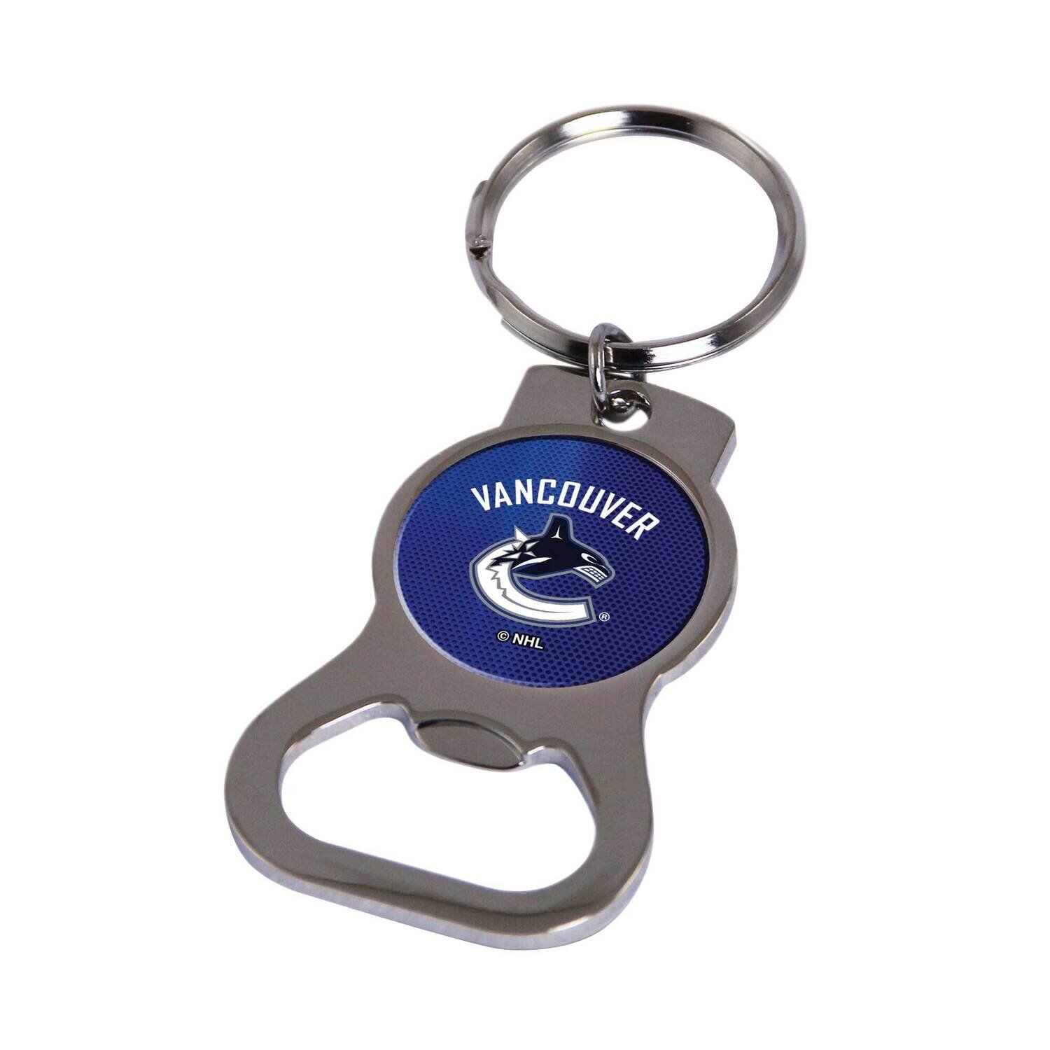 NHL Vancouver Canucks Bottle Opener Key Ring By Rico Industries GC6385