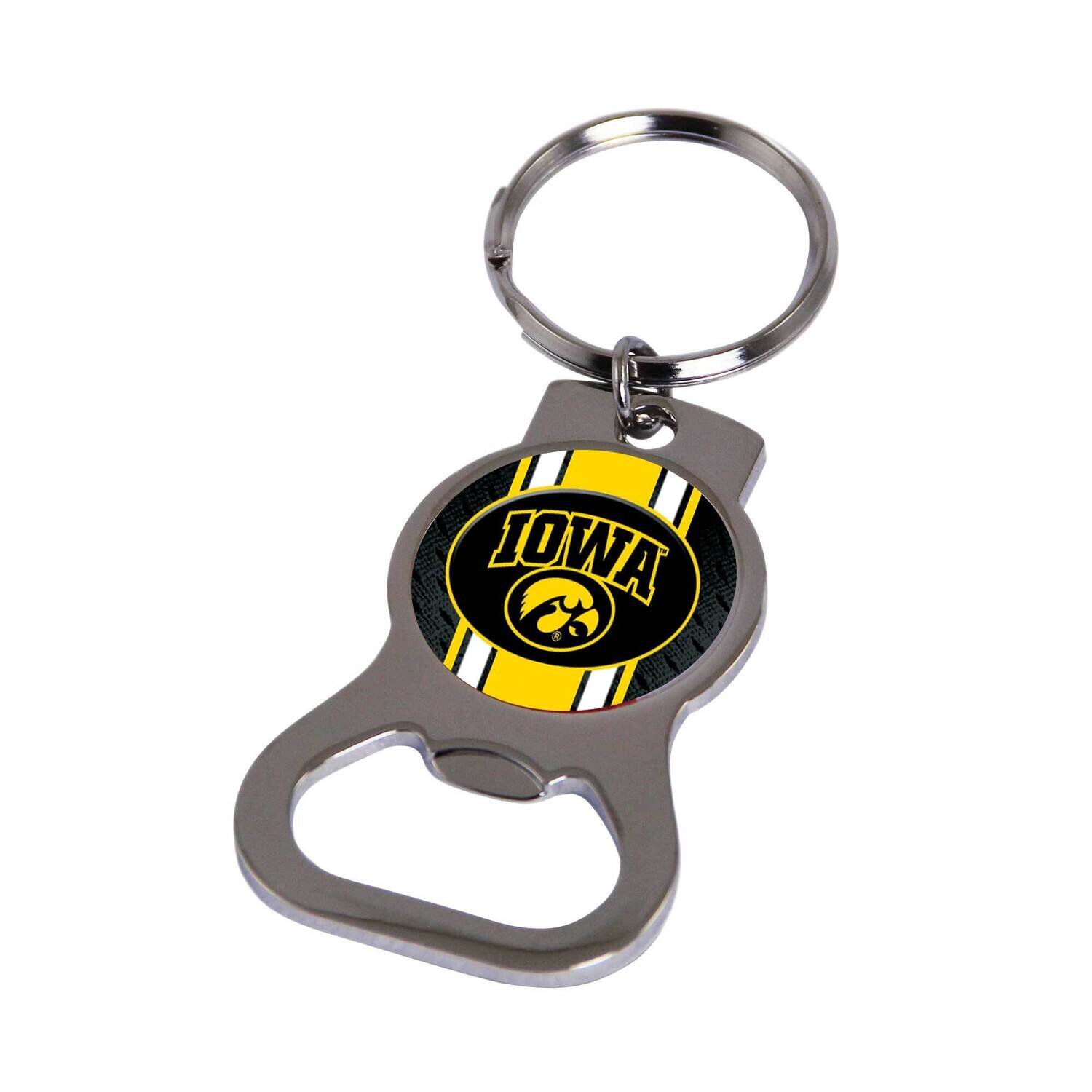 Ncaa University Of Iowa Bottle Opener Key Ring By Rico Industries GC6424