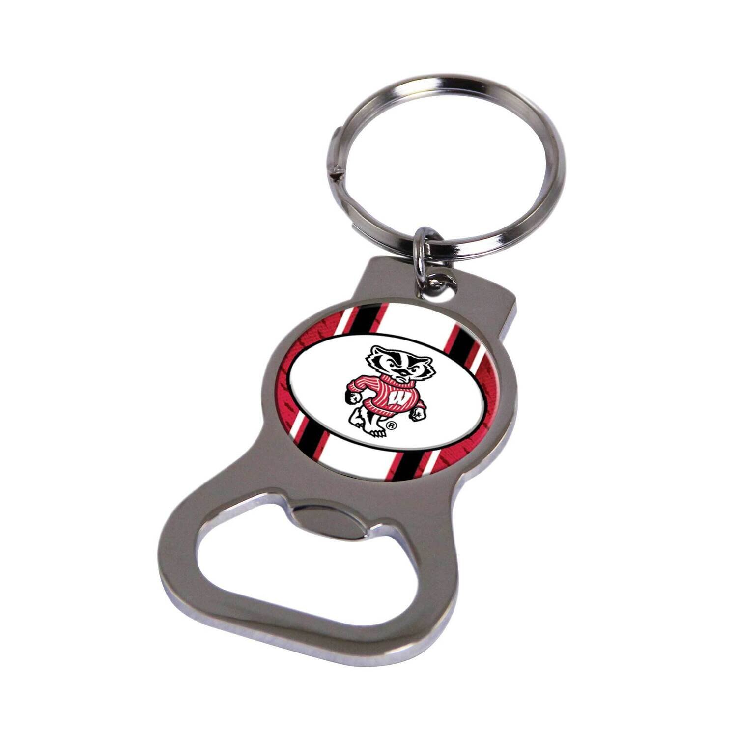 Ncaa University Of Wisconsin Bottle Opener Key Ring By Rico Industries GC6443