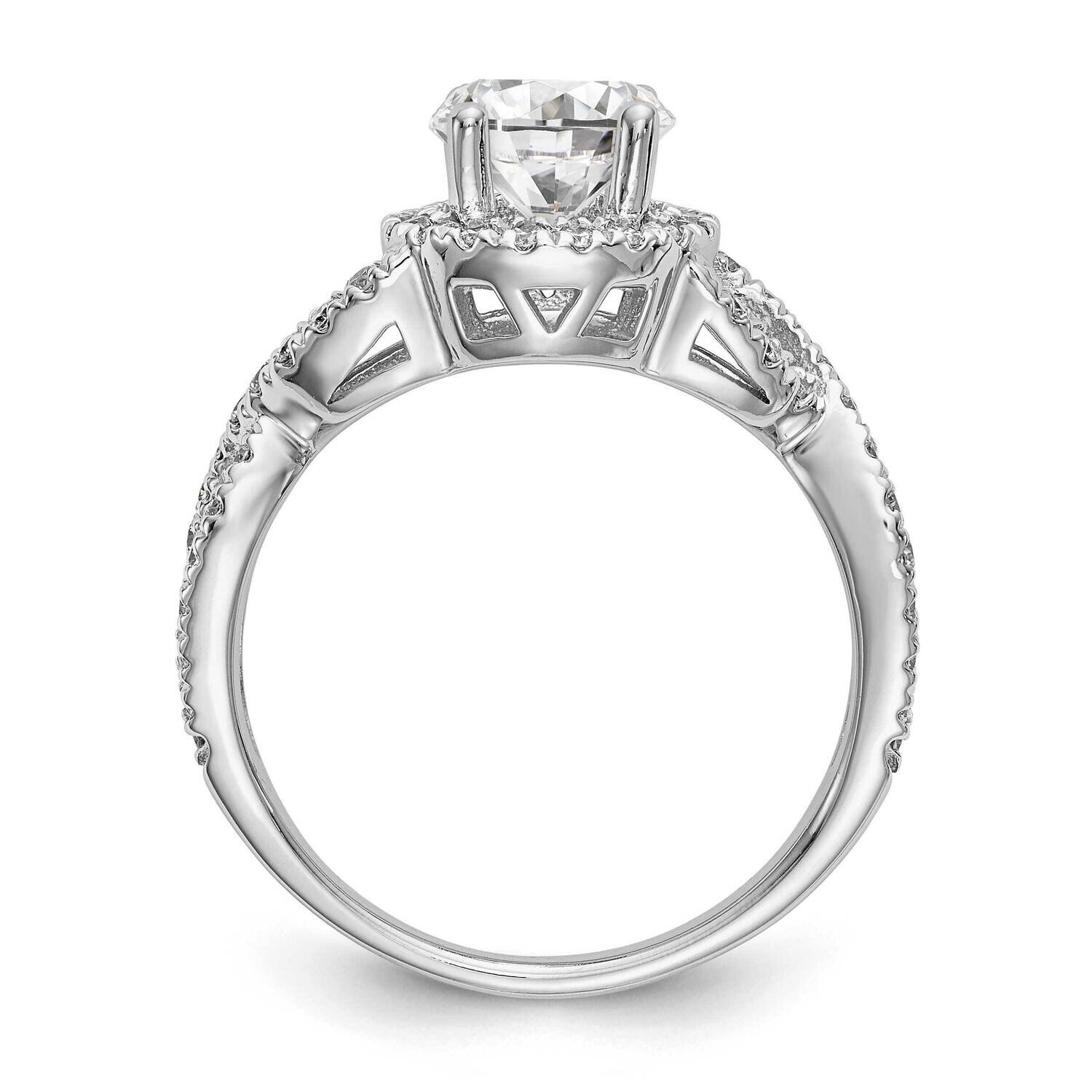 Vs/Si, D E F, S/M Round Halo Engagement Ring 14k White Gold Lab Grown Diamond RM2169E-200-WLD