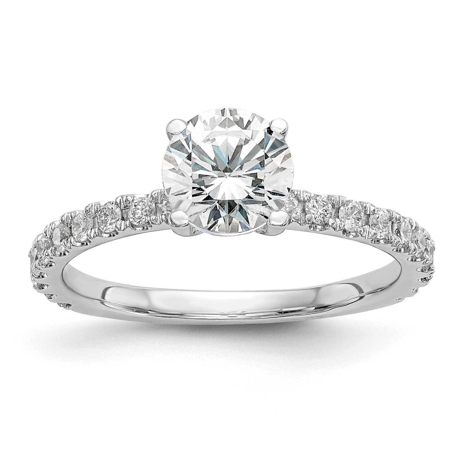 Si1/Si2, G H I, Semi-Mount Engagement Ring 14k White Gold Lab Grown Diamond RM2606E-100-7WLG