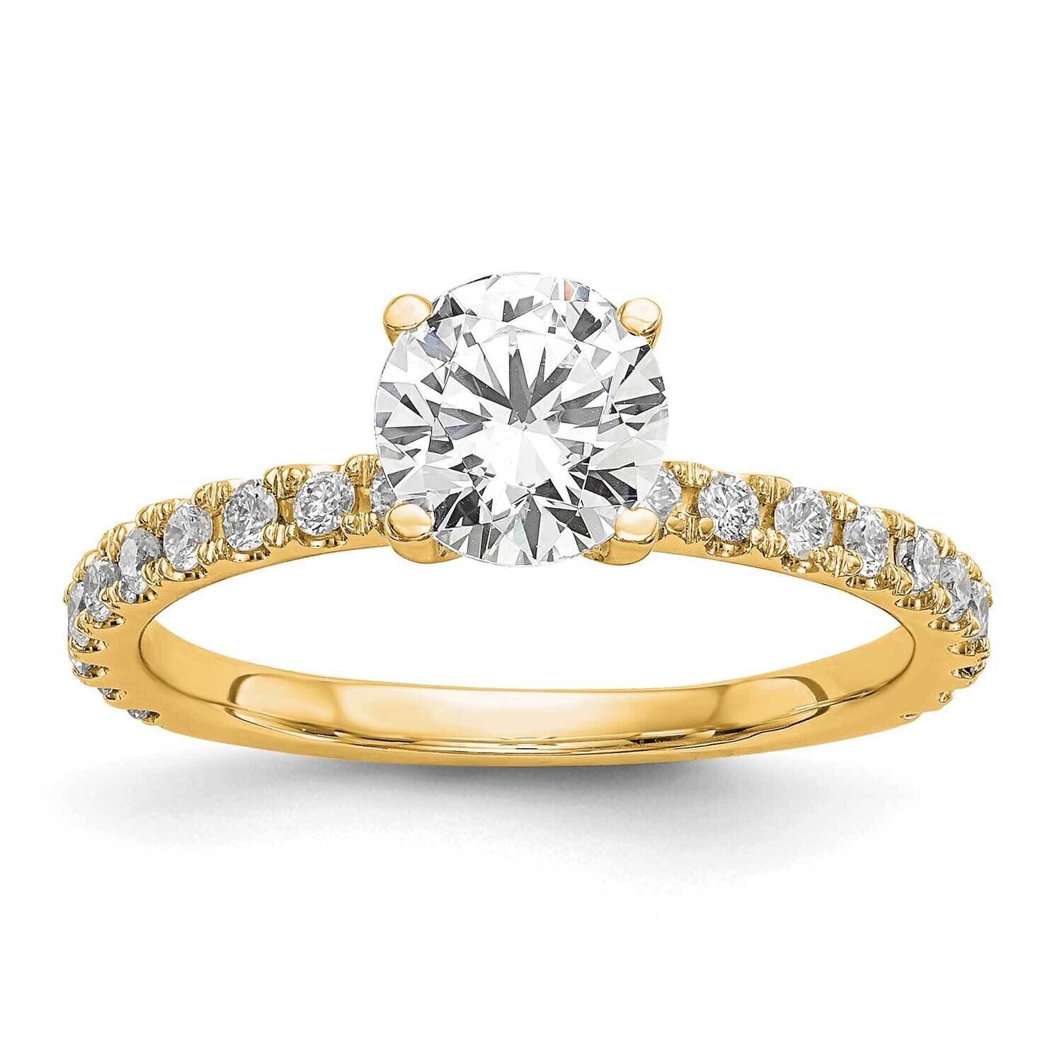 Si1/Si2, G H I, Semi-Mount Engagement Ring 14k Gold Lab Grown Diamond RM2606E-100-7YLG, MPN: RM2606…