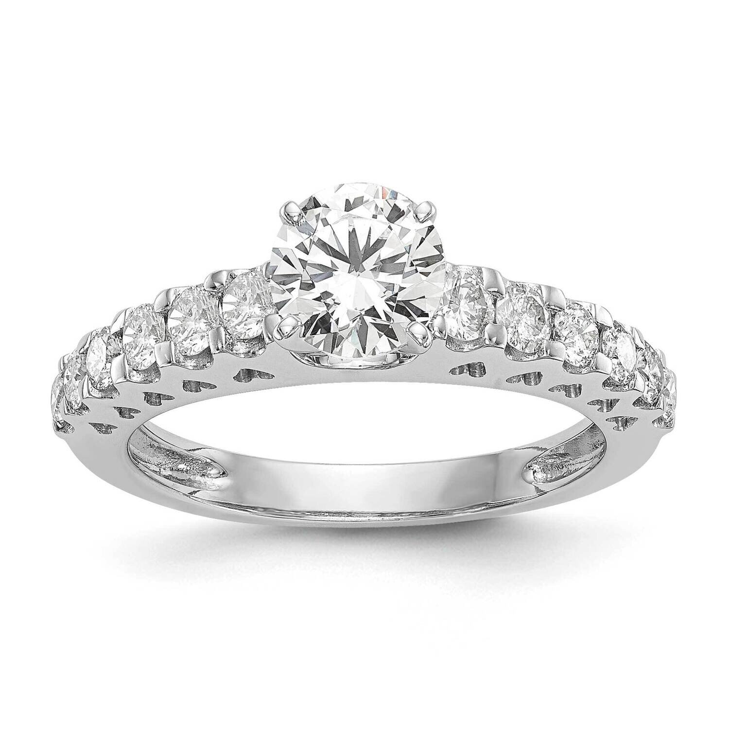 Si1/Si2, G H I, Semi-Mount Engagement Ring 14k White Gold Lab Grown Diamond RM2780E-056-7WLG