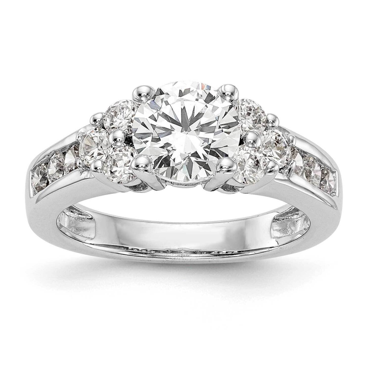 Si1/Si2, G H I, Semi-Mount Engagement Ring 14k White Gold Lab Grown Diamond RM2873E-125-7WLG