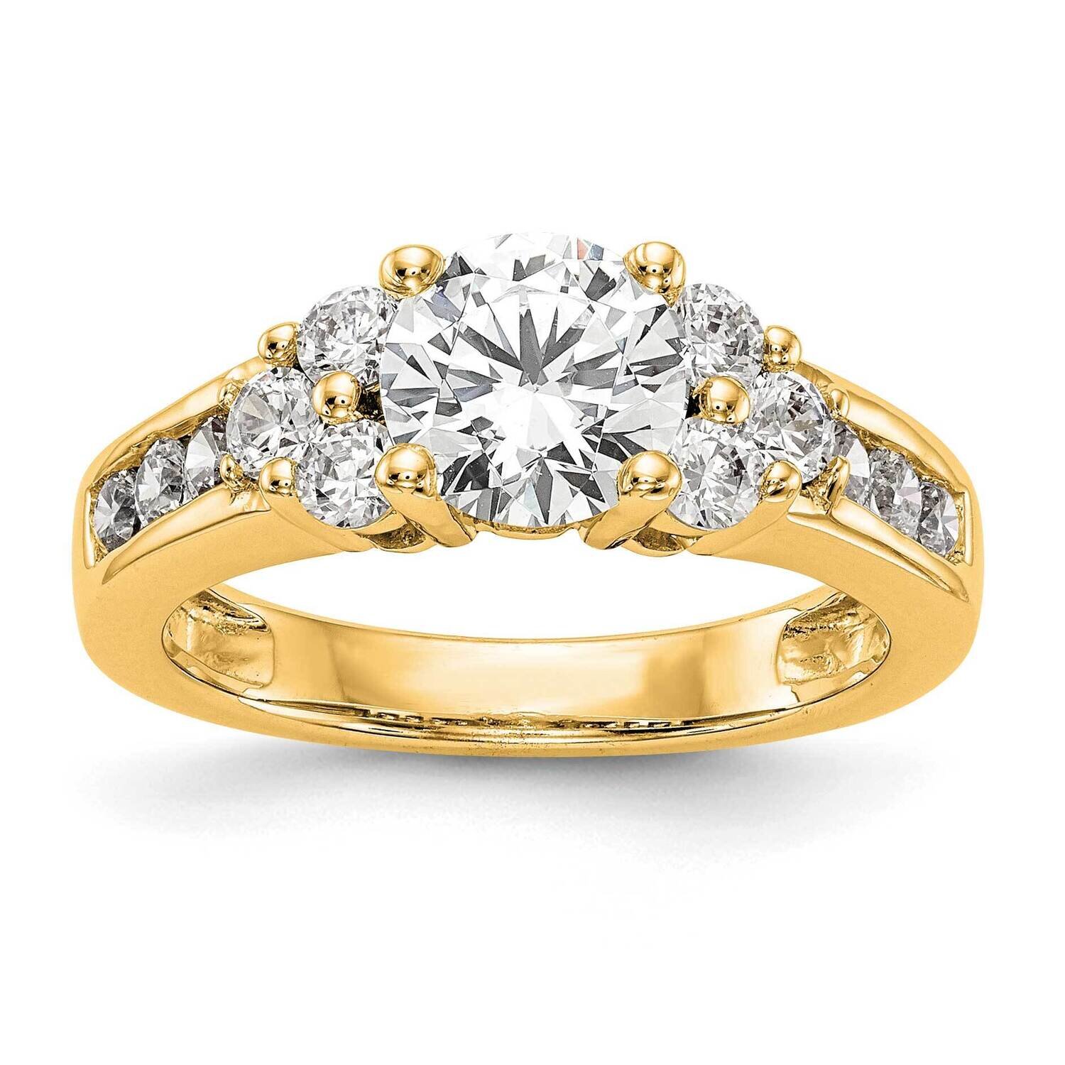 Si1/Si2, G H I, Semi-Mount Engagement Ring 14k Gold Lab Grown Diamond RM2873E-125-7YLG