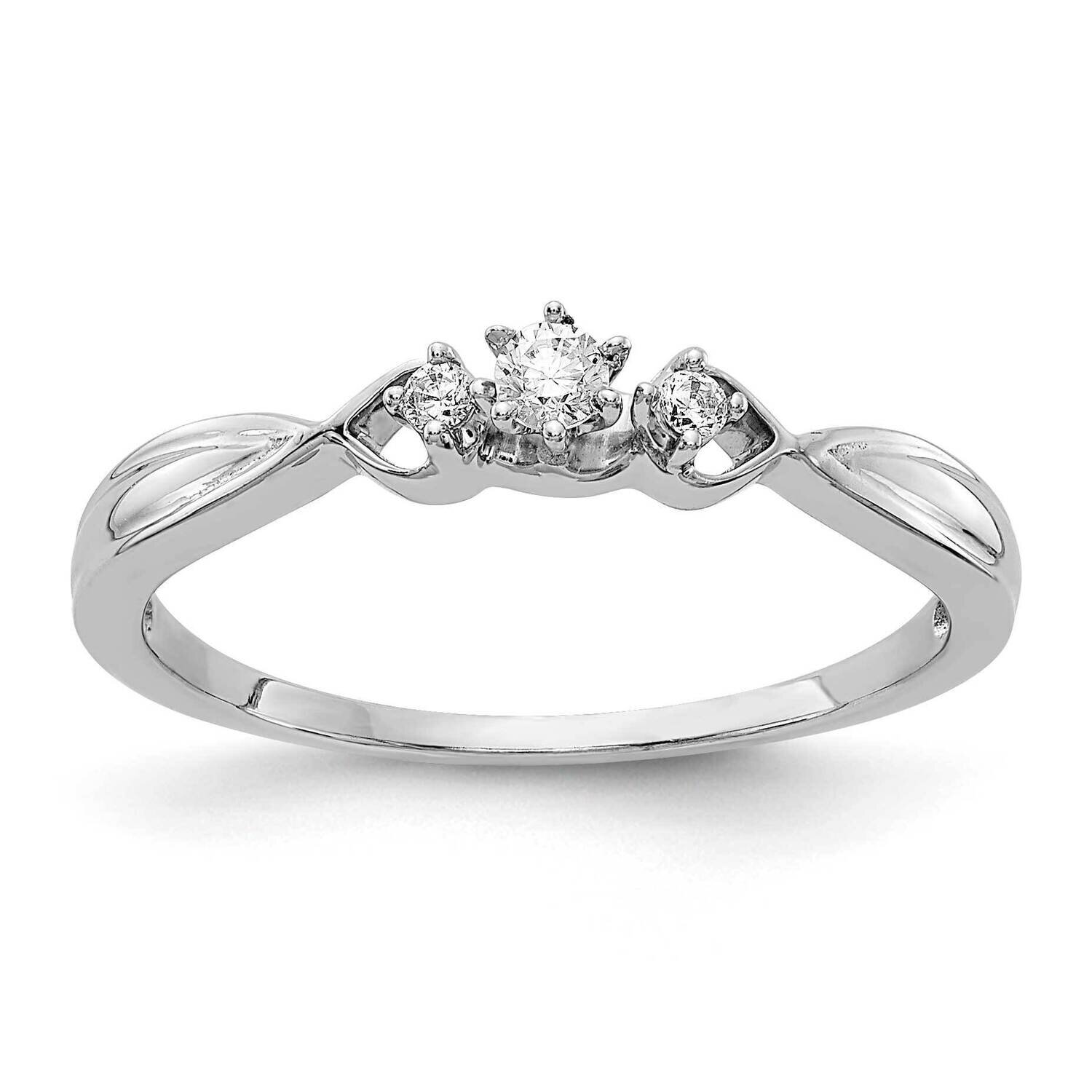 3-Stone Diamond Ring 14k White Gold RM5649-010-WA