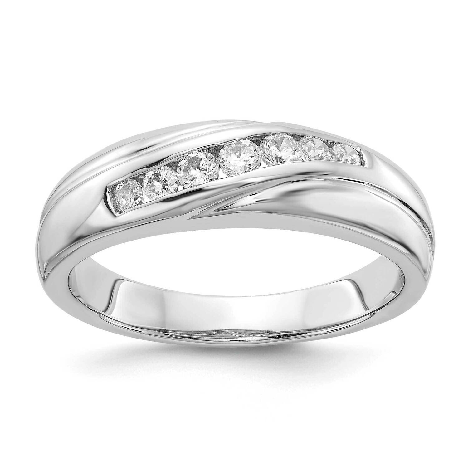 7-Stone Diamond Mens Ring 14k White Gold RM5801-033-WA, MPN: RM5801-033-WA, 883957573830