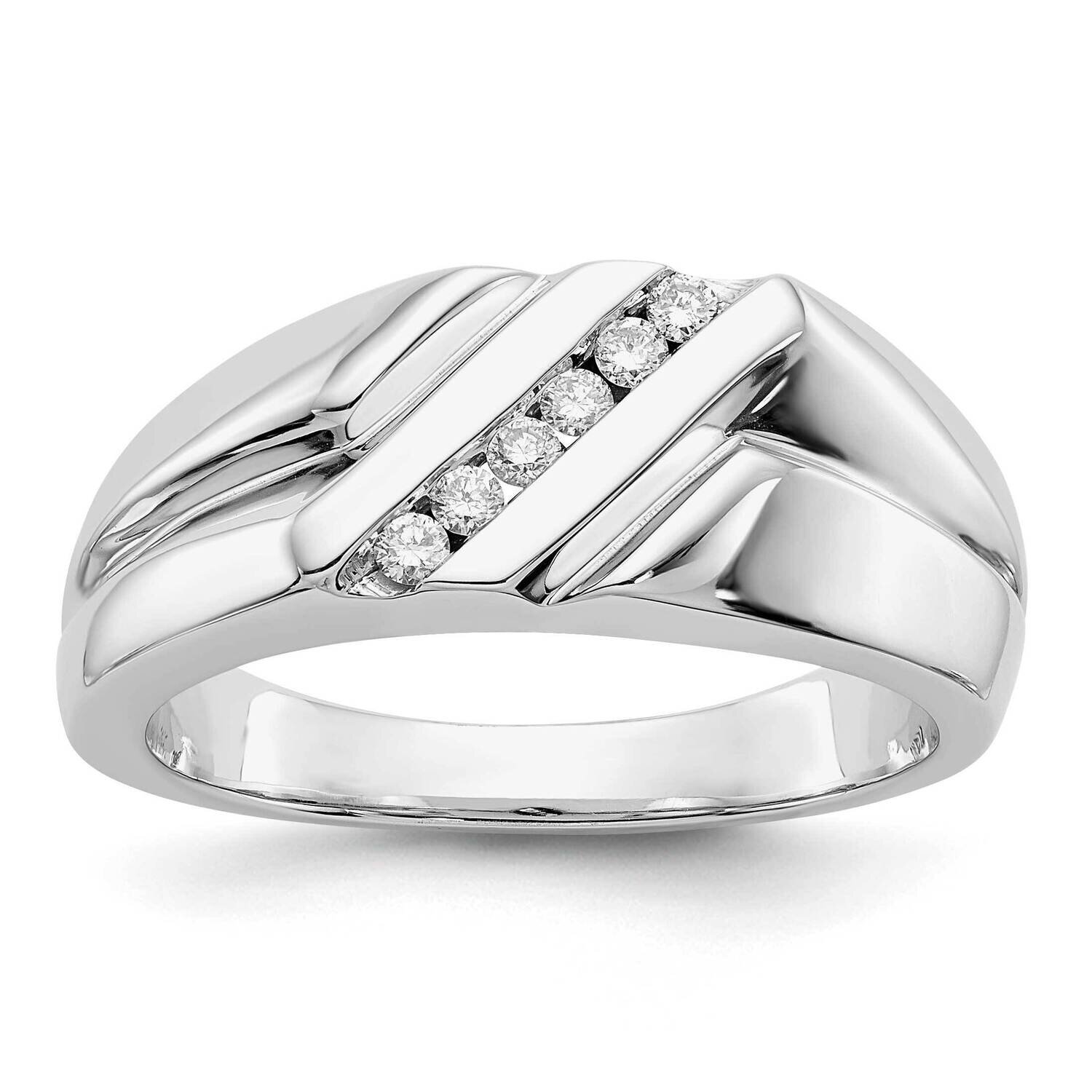 Diamond Mens Ring 14k White Gold RM5819-016-WA