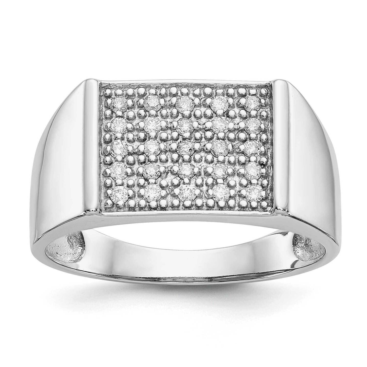 Diamond Mens Ring 14k White Gold RM5834-025-WA
