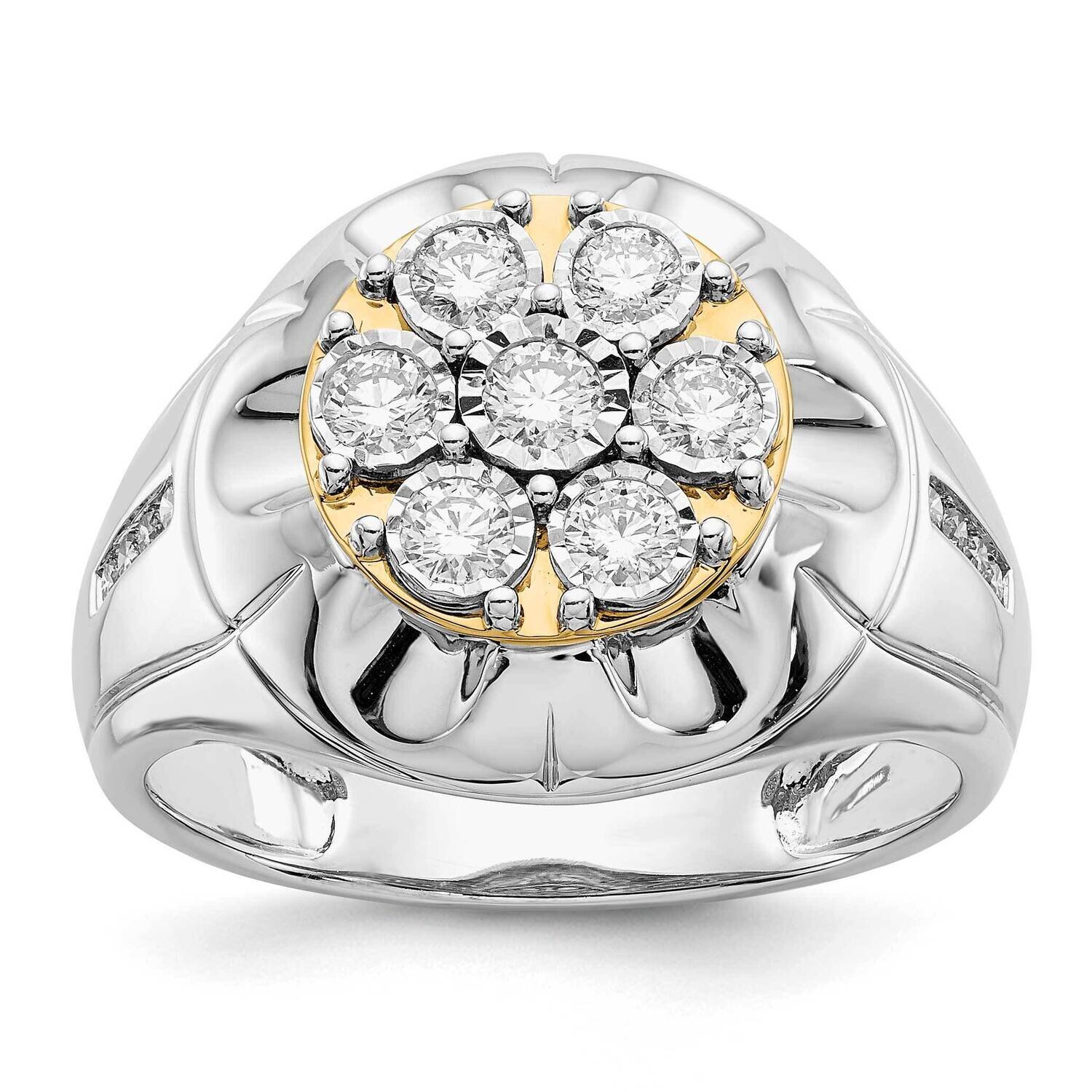 Diamond Mens Ring 14k Two-tone Gold RM5839-062-WYA