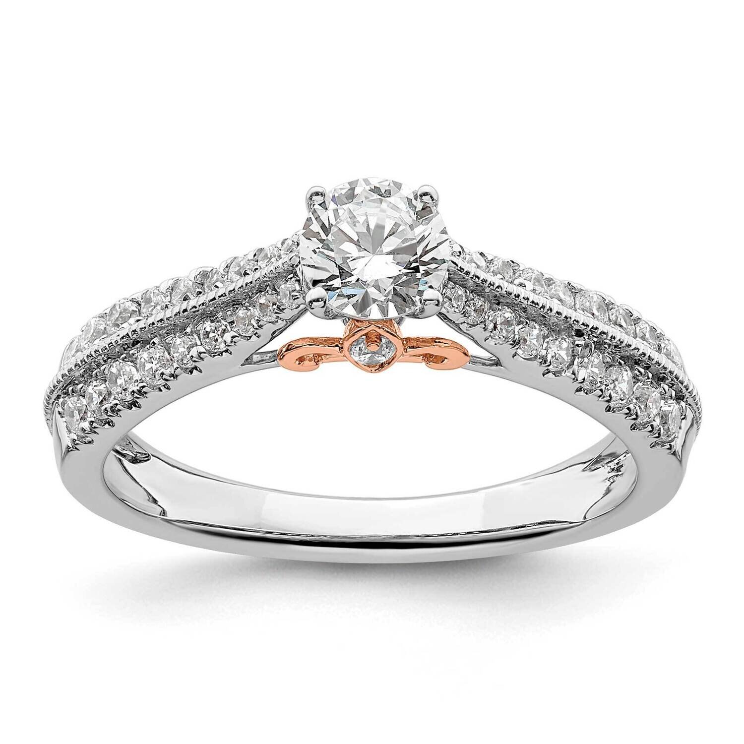 Si1/Si2, G H I, Complete Engagement Ring 14k Gold Lab Grown Diamond RM6014E-040-CWRLG, MPN: RM6014E…