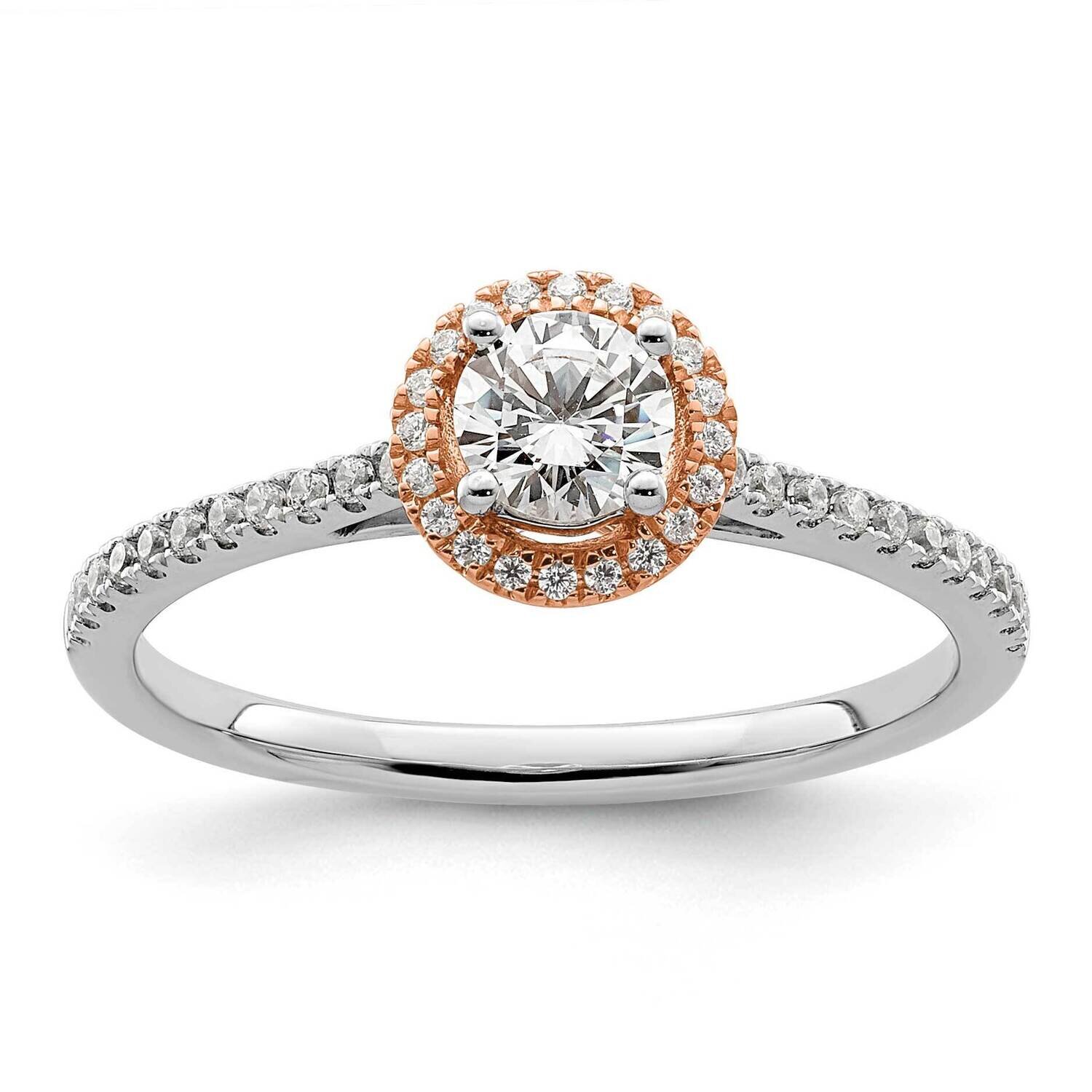 Si1/Si2, G H I, Complete Engagement Ring 14k Gold Lab Grown Diamond RM6041E-033-CWRLG
