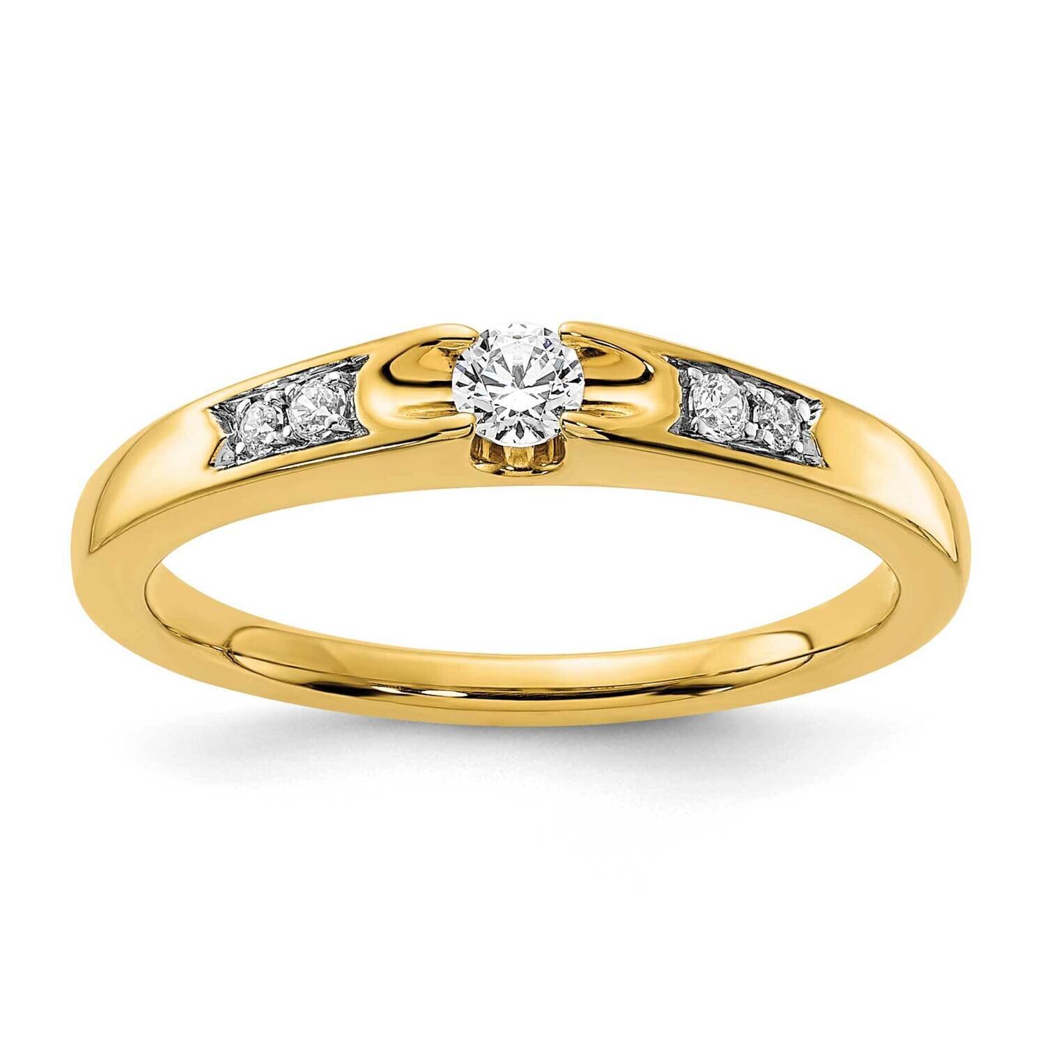 Si1/Si2, G H I, Petite Engagement Ring 14k Gold Lab Grown Diamond RM6059E-010-YLG