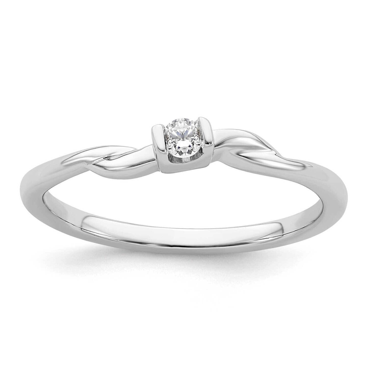 Si1/Si2, G H I, Promise Ring 14k White Gold Lab Grown Diamond RM6492-006-WLG