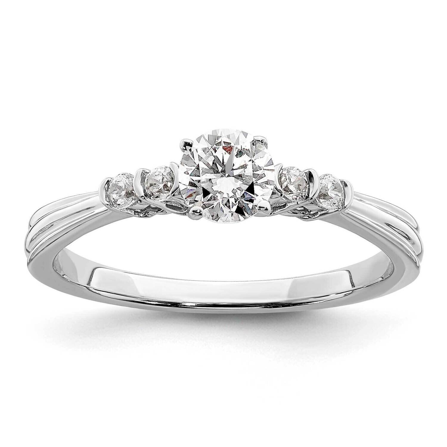 Si1/Si2, G H I, Complete Engagement Ring 14k White Gold Lab Grown Diamond RM6545E-040-CWLG, MPN: RM…