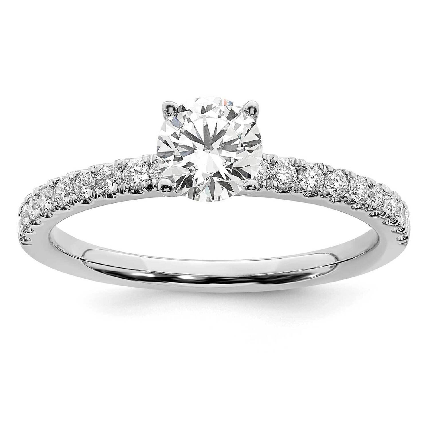 Si1/Si2, G H I, Engagement Ring 14k White Gold Lab Grown Diamond RM6634E-025-5CWLG, MPN: RM6634E-02…