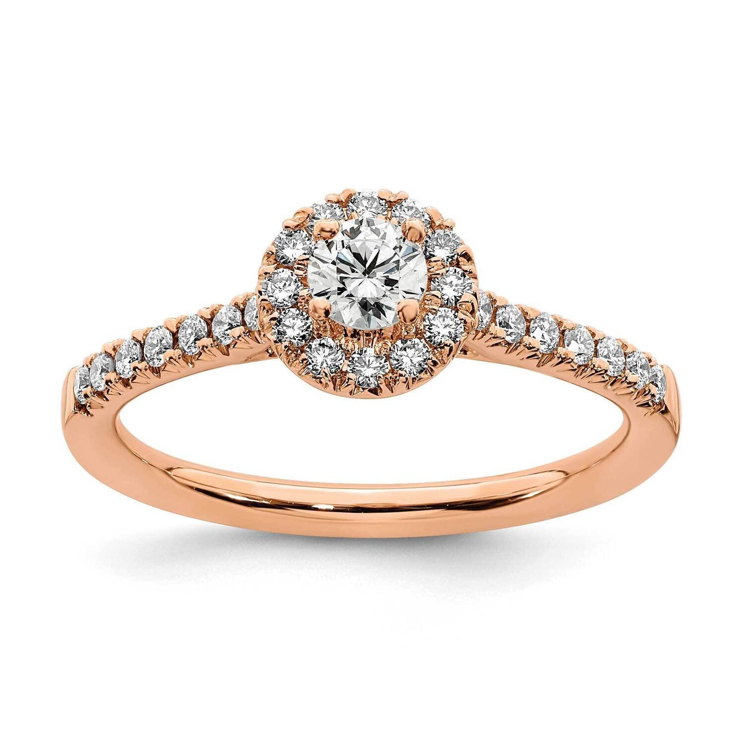 Lab Grown Diamond Si1/Si2, G H I, Engagement Ring 14k Rose Gold RM6687E-020-7CRLG, MPN: RM6687E-020…