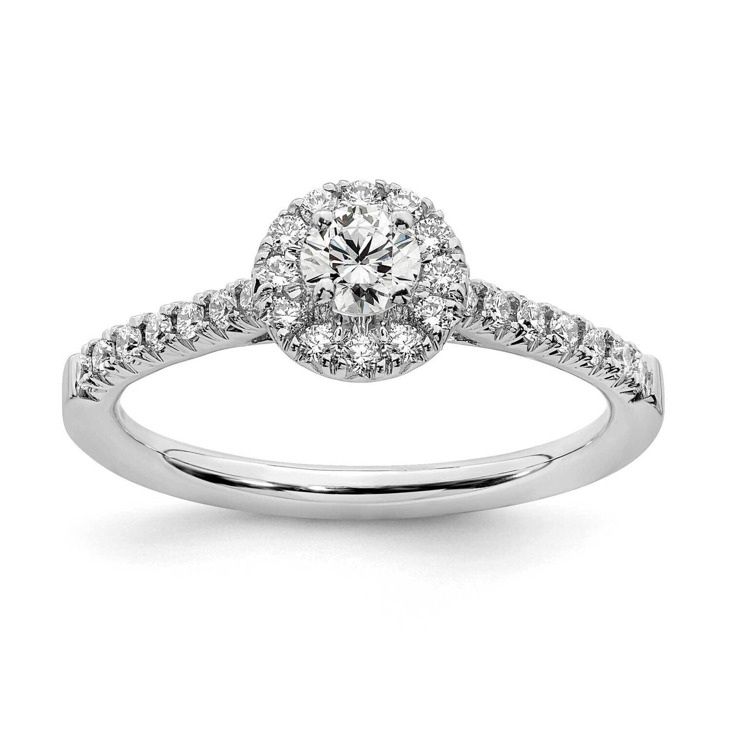 Lab Grown Diamond Si1/Si2, G H I, Engagement Ring 14k White Gold RM6687E-040-7CWLG