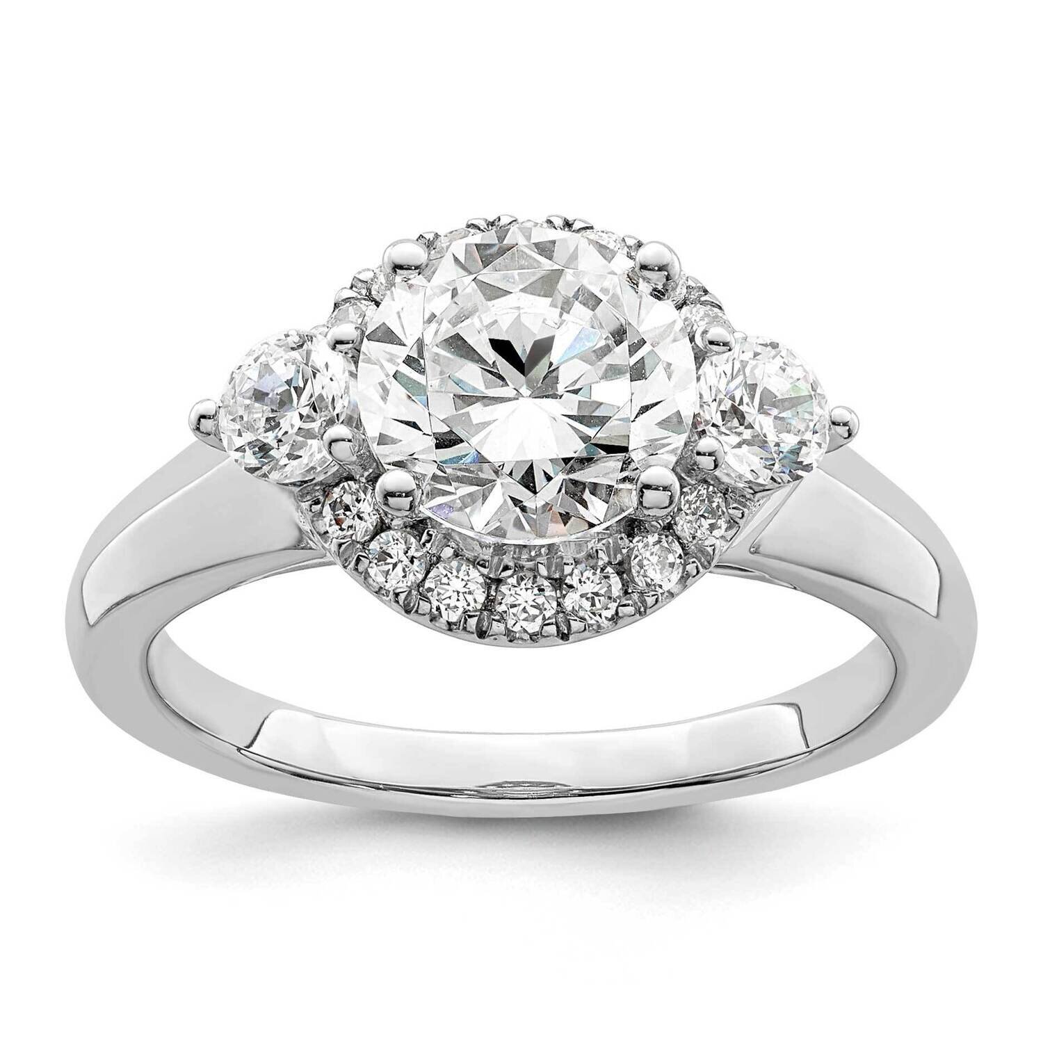 Si1/Si2, G H I, Semi-Mount Engagement Ring 14k White Gold Lab Grown Diamond RM6755E-150-WLG, MPN: R…