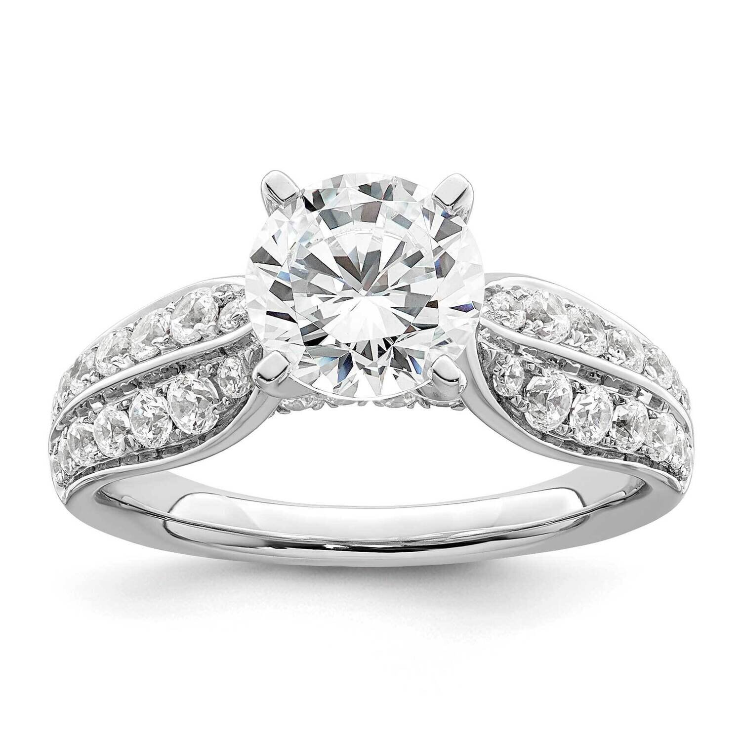 Si1/Si2, G H I, Semi-Mount Engagement Ring 14k White Gold Lab Grown Diamond RM6760E-150-WLG, MPN: R…